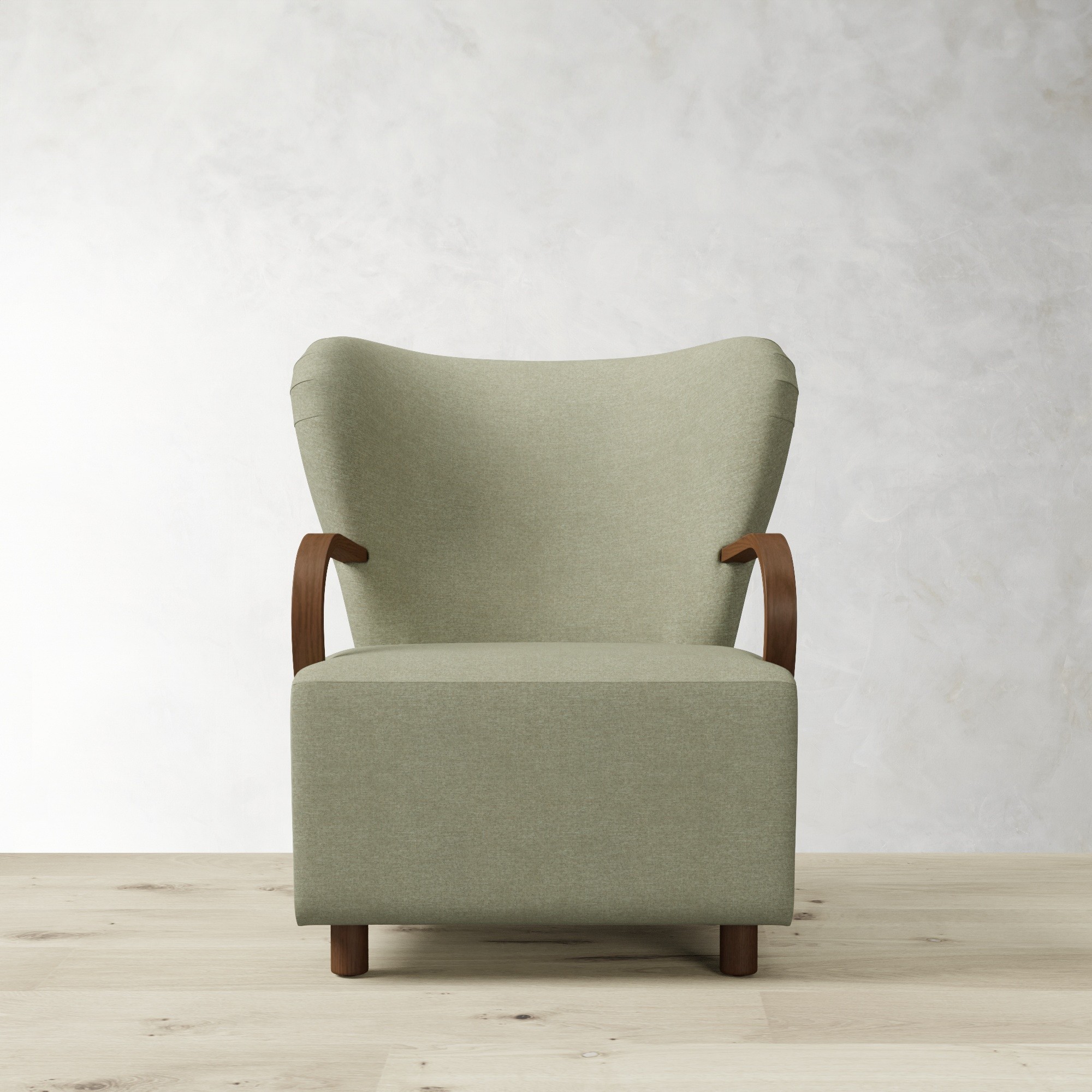 Corban Bentwood Upholstered Occasional Chair