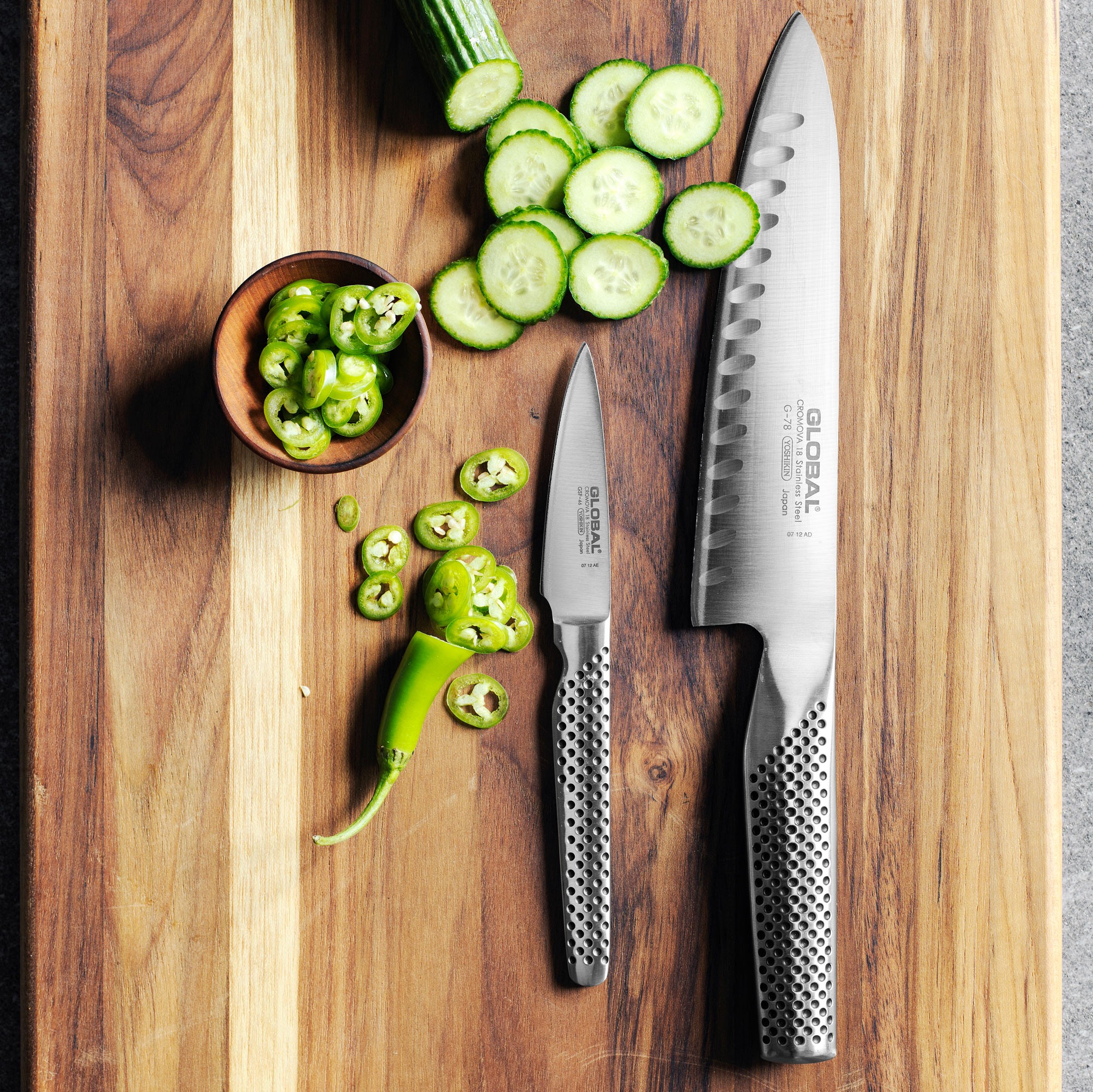 Global Classic Chef's & Paring Knives, Set of 2