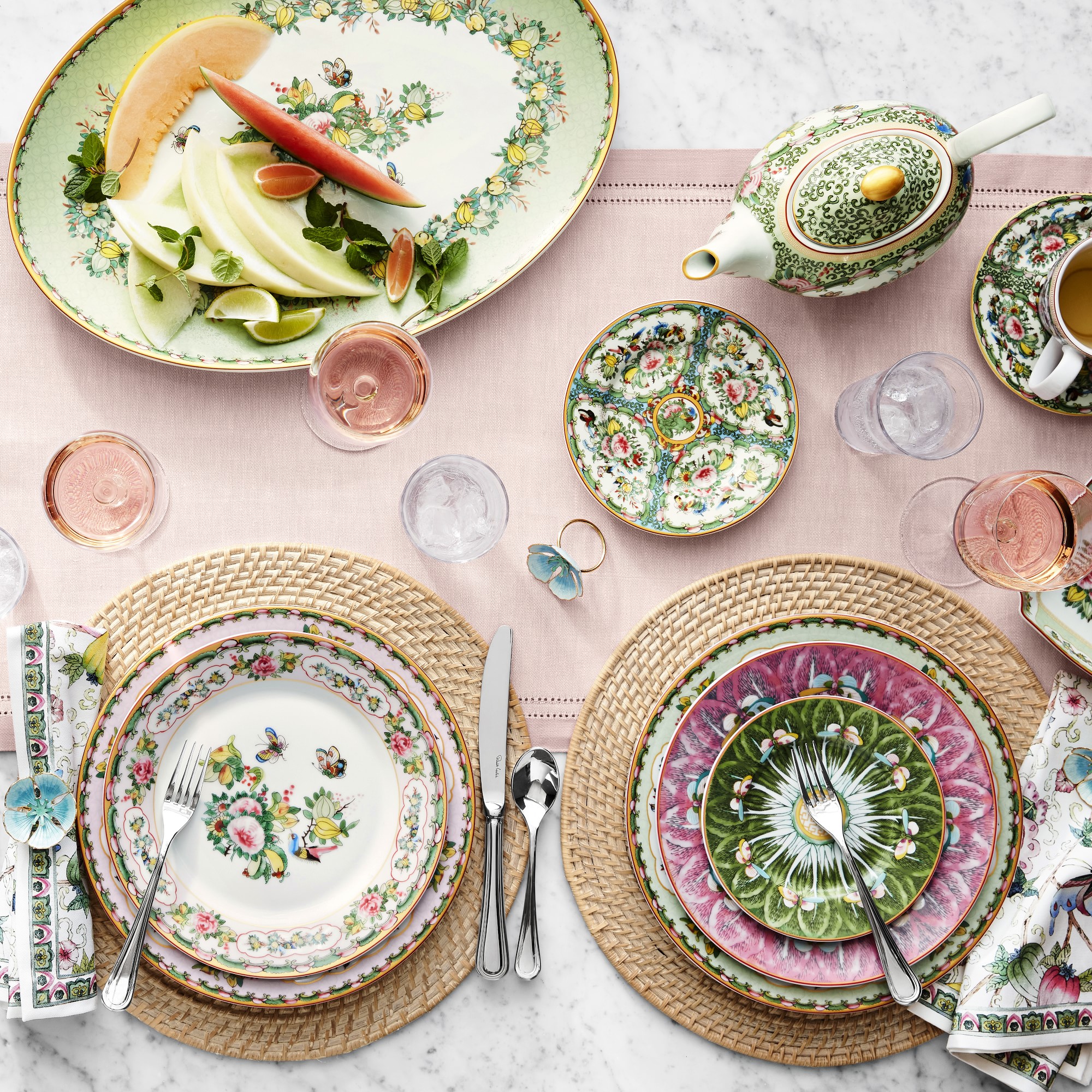 Famille Rose Salad Plates