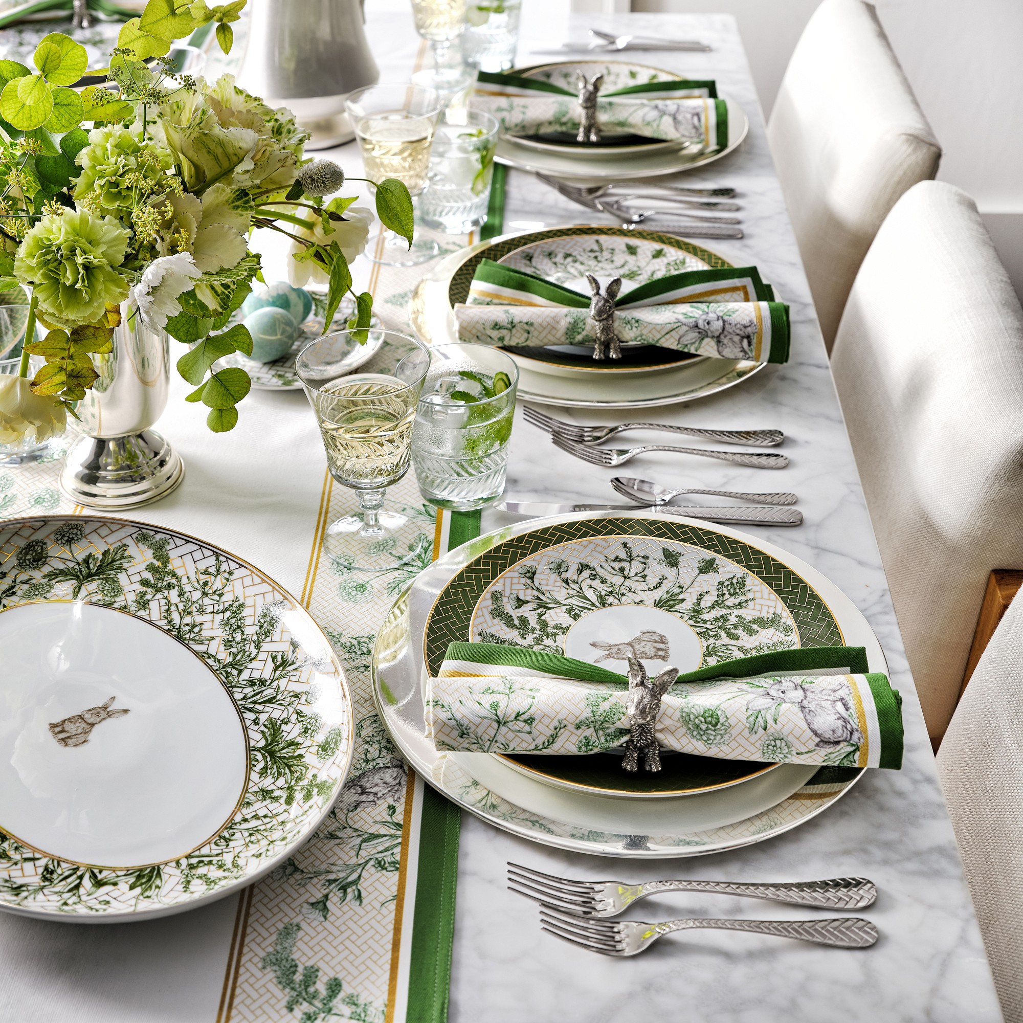 Garden Lattice Dinner Plates, Set of 4