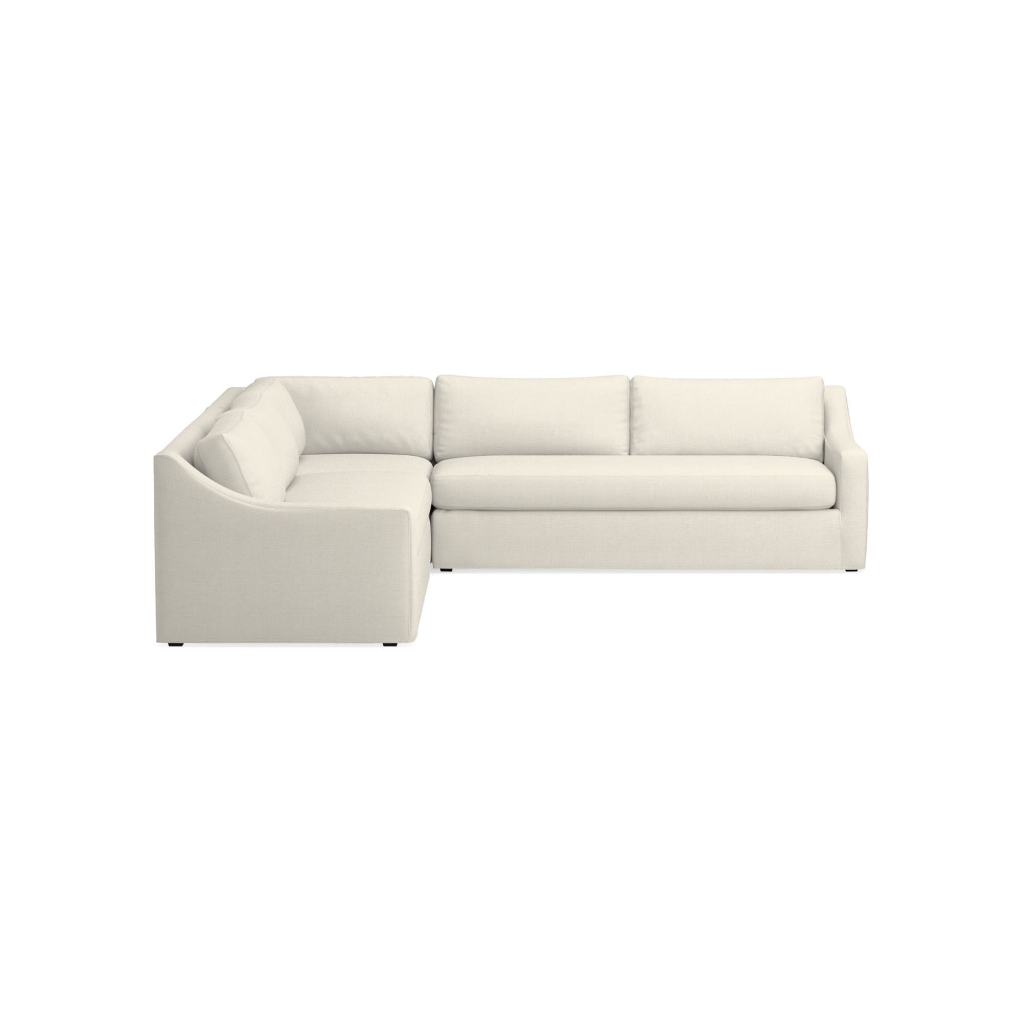 Ghent Slope Arm Slipcovered 3-Piece L-Shape Sofa (43