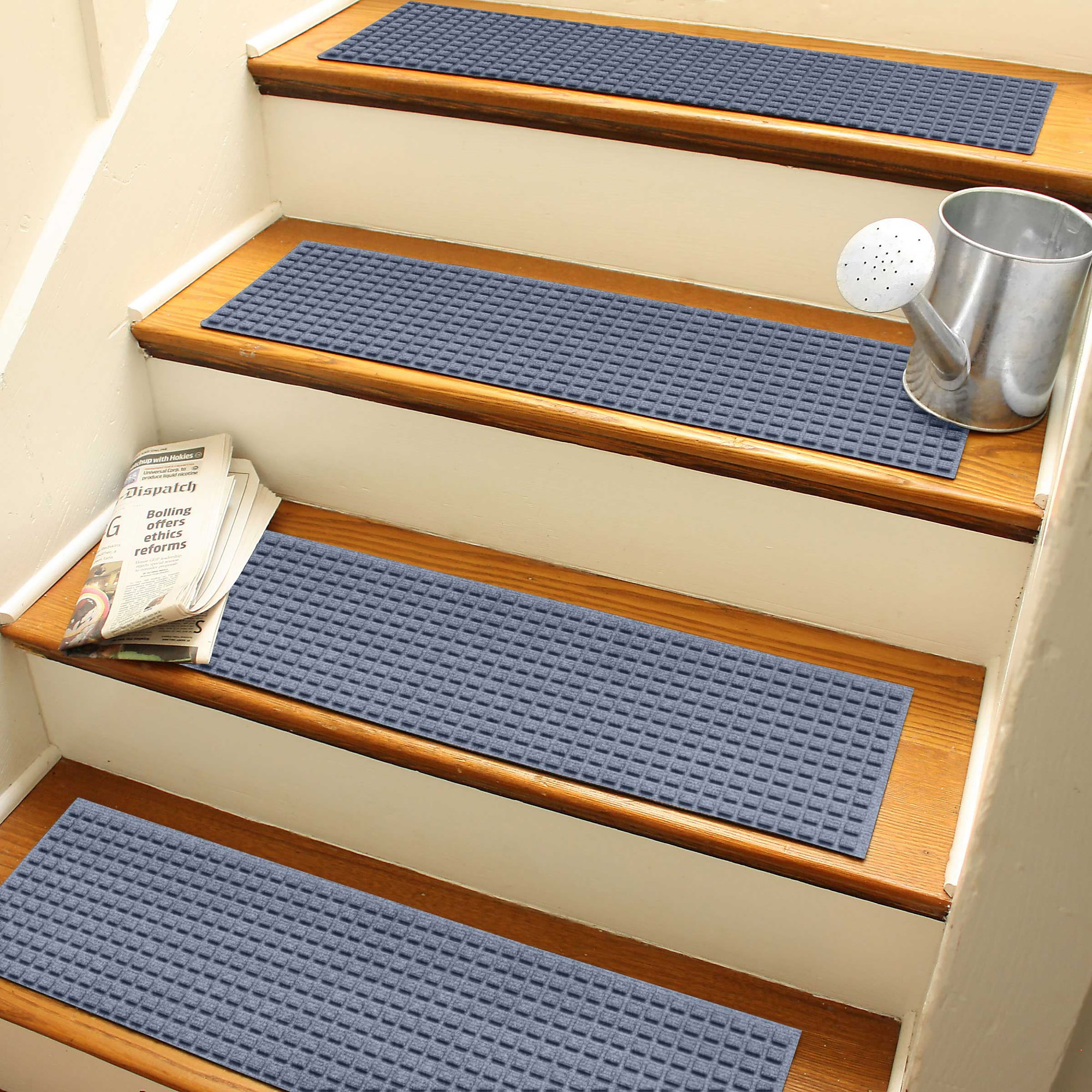 Waterhog Squares Commercial Grade Indoor/Outdoor Stair Treads, Set of 4