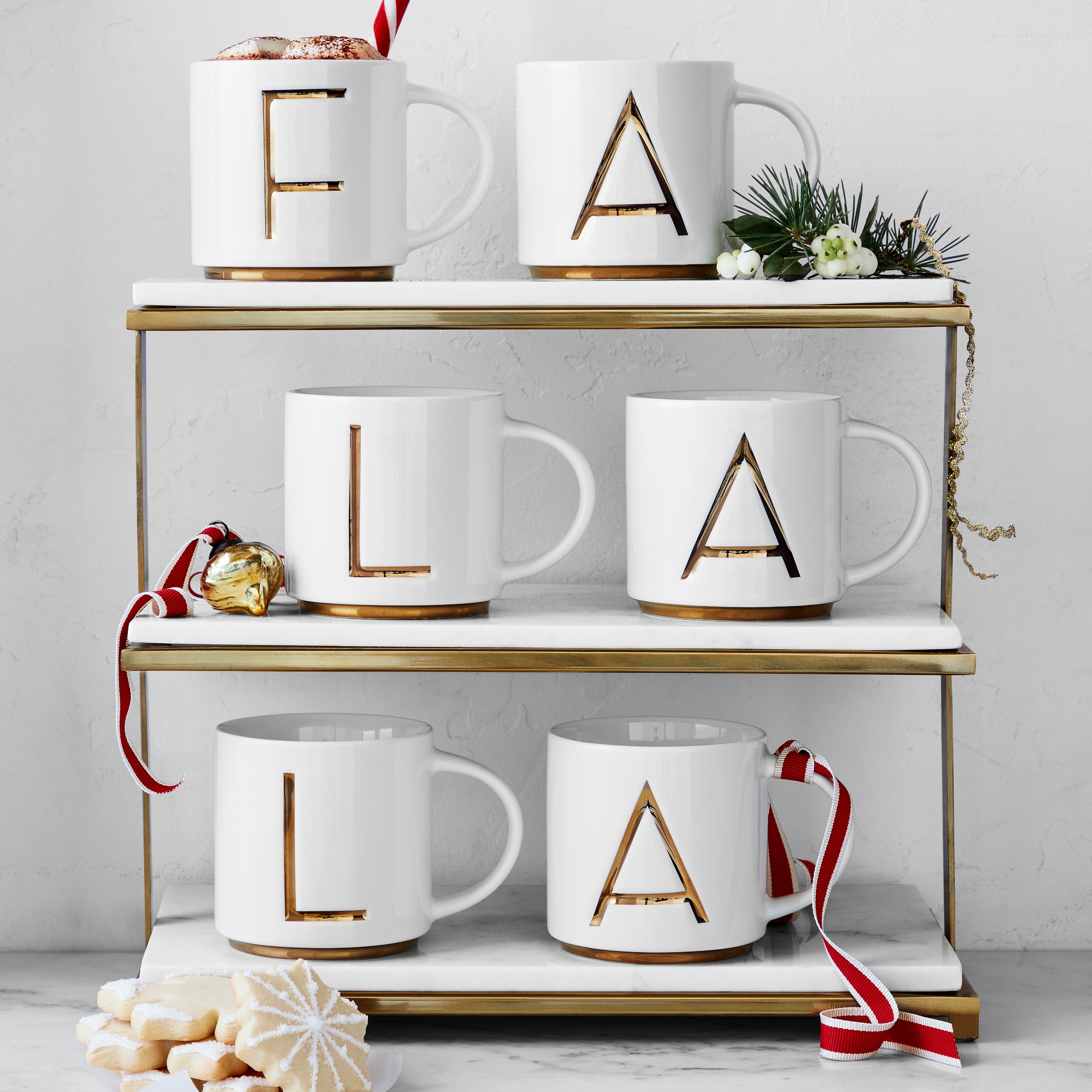 Gold Monogram Mug