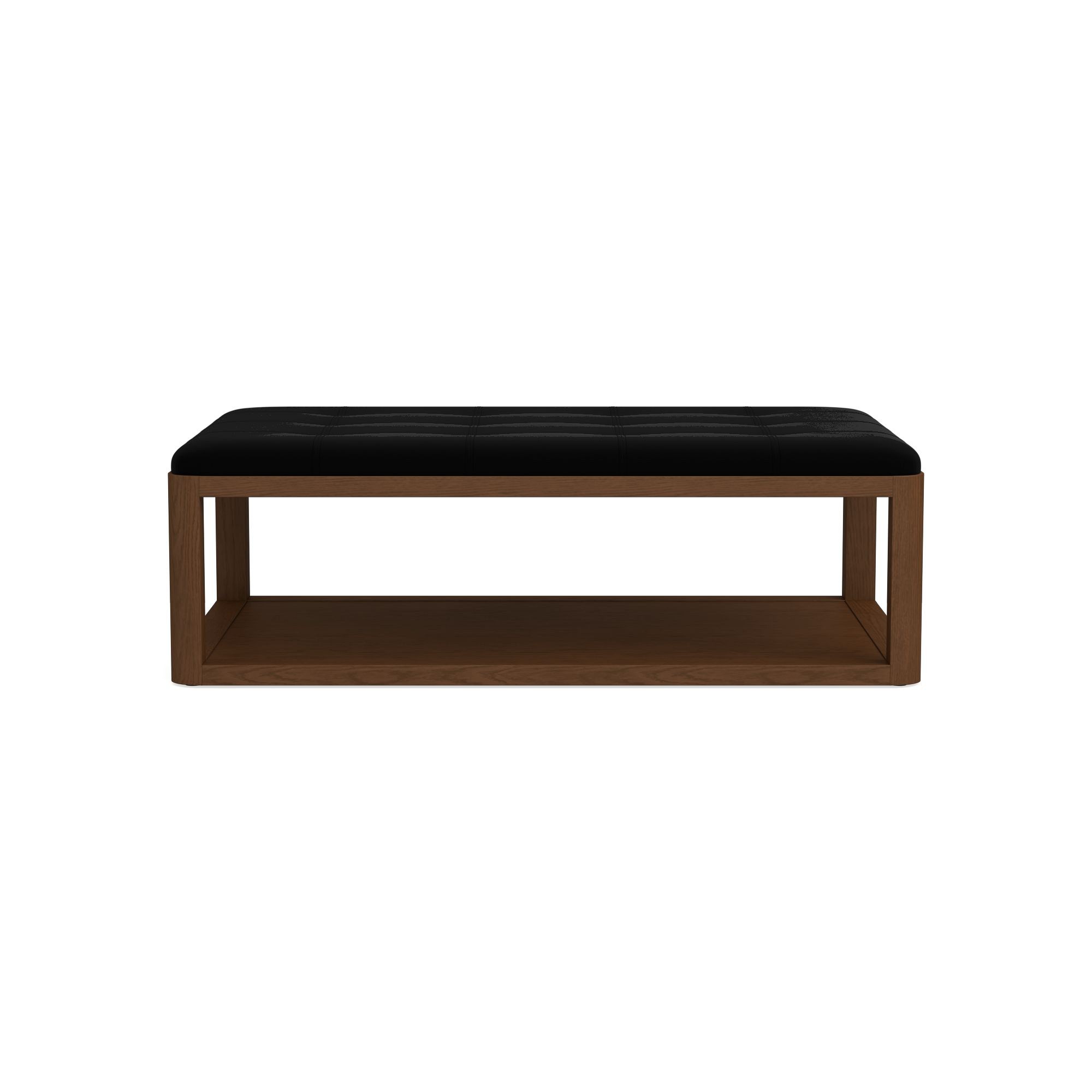 Porte Grid Tufted Rectangular Ottoman (48