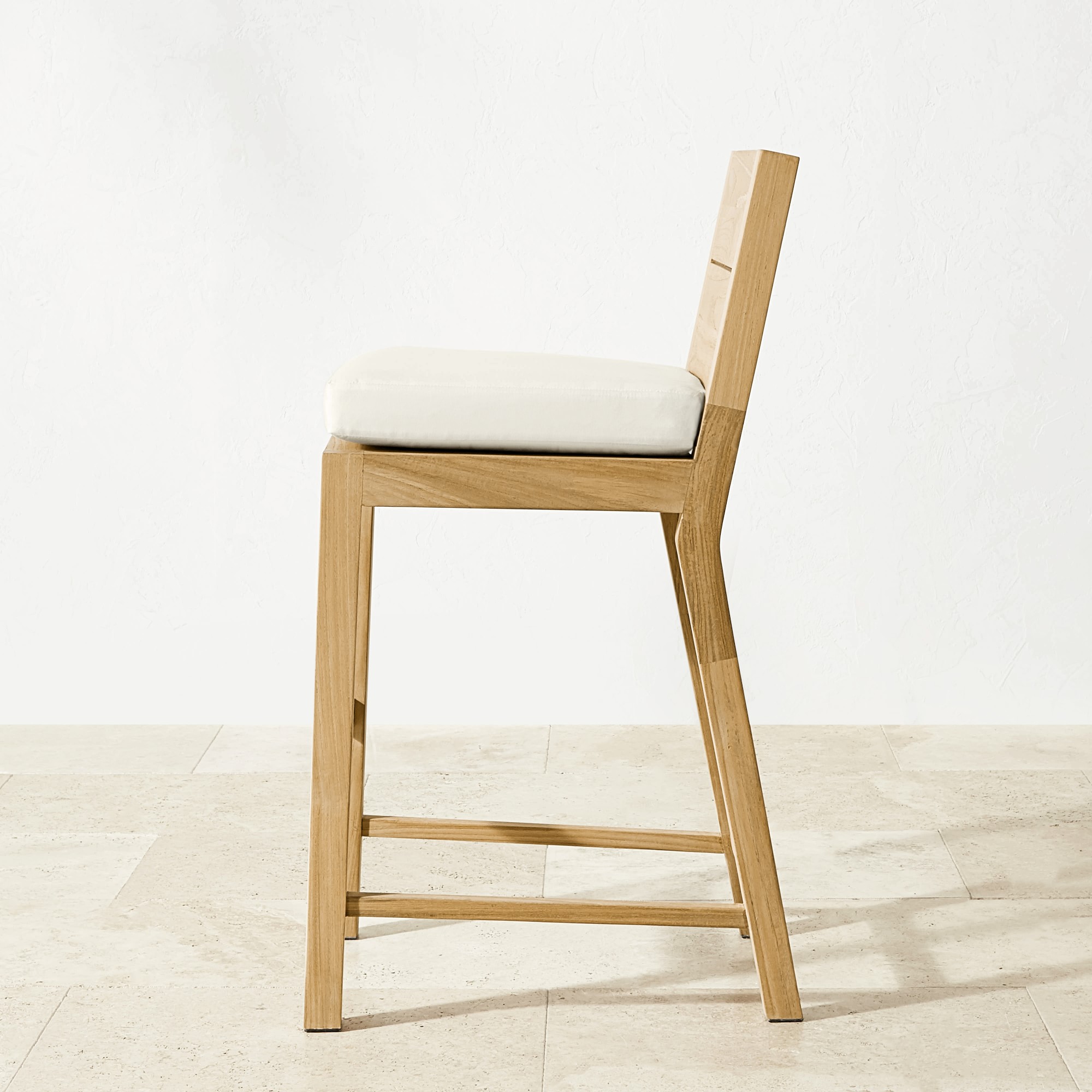 Larnaca Outdoor Natural Teak Bar Stool