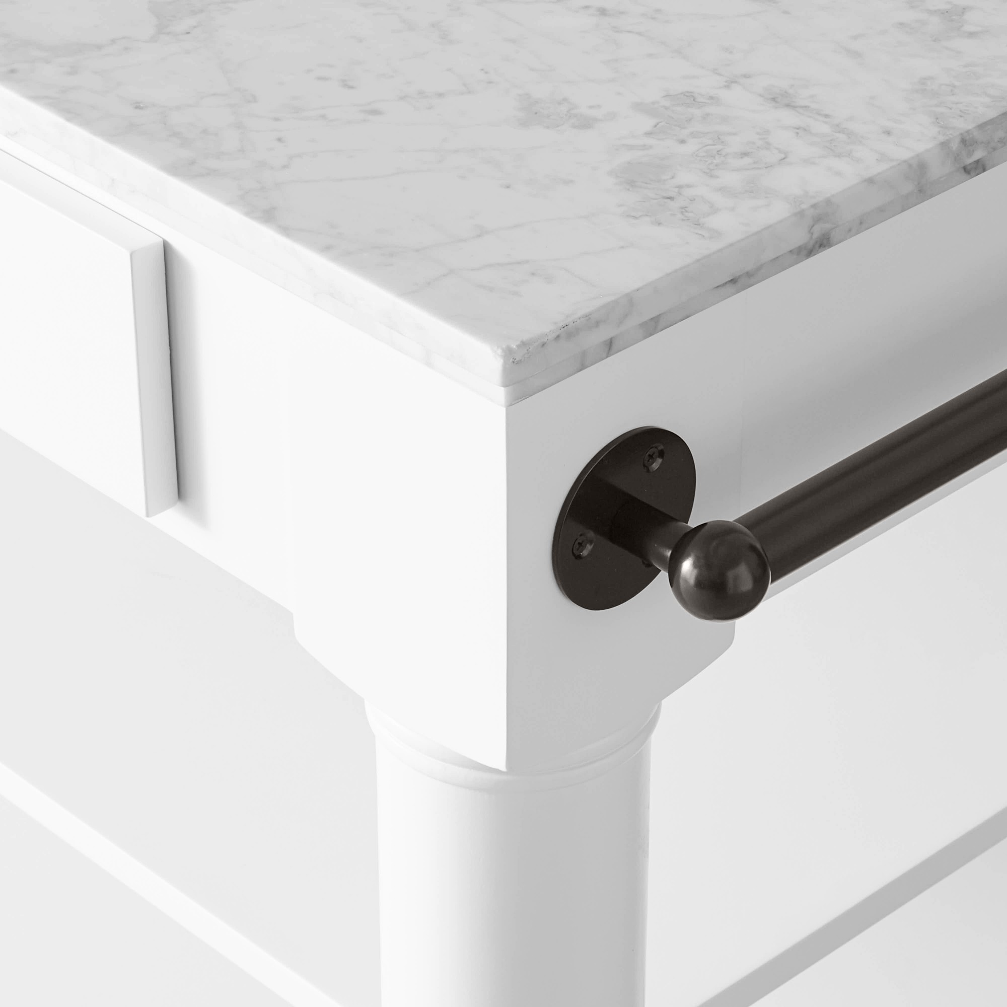 Barrelson Single Kitchen Island with Marble Top (49