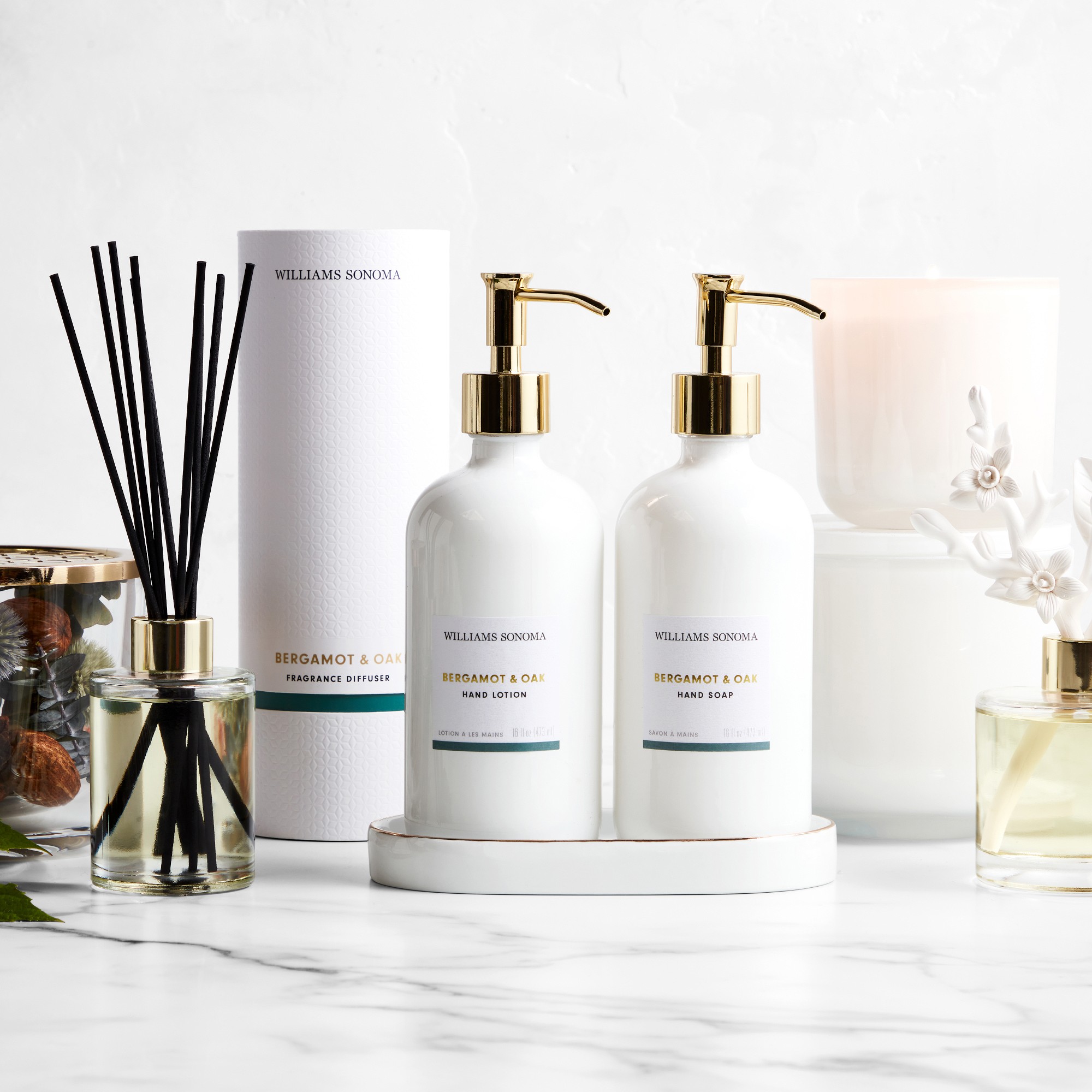 Home Fragrance 3-Piece Hand Soap & Lotion Set, Bergamot & Oak