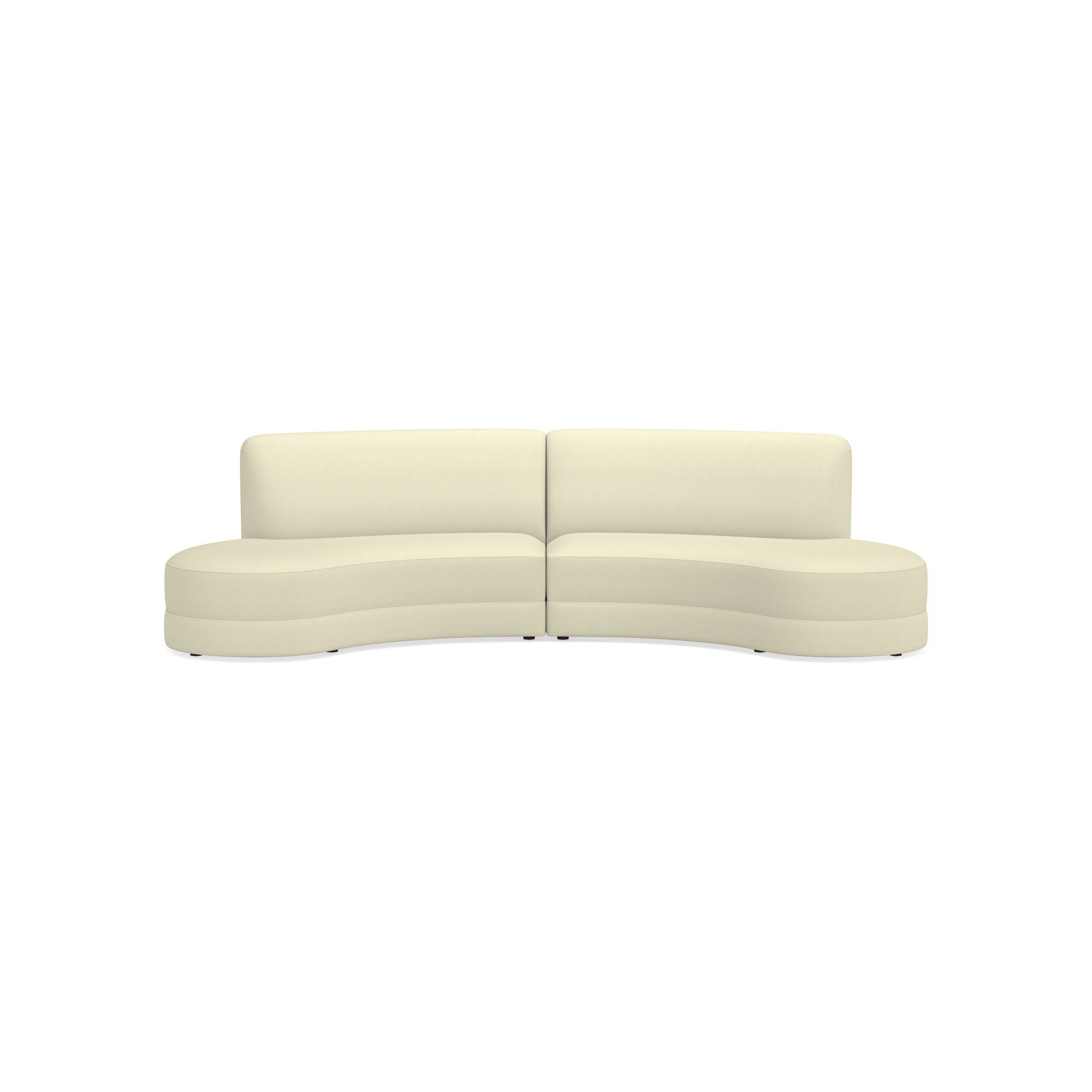 Capri 2-Piece Bumper Armless Sectional (132