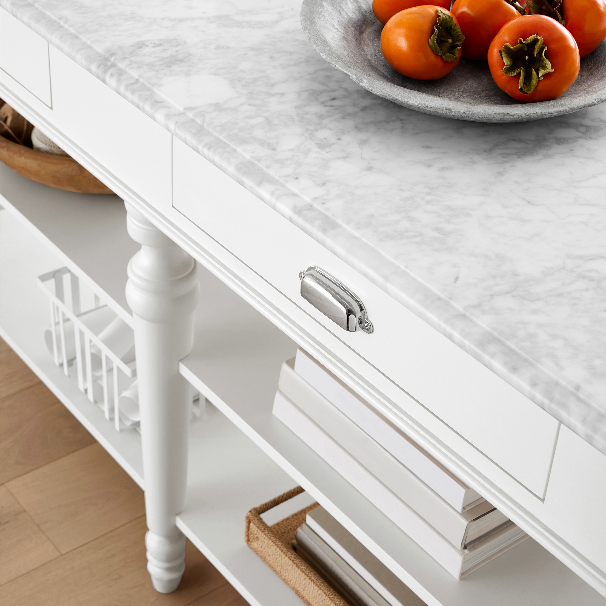 Larkspur Marble-Top Kitchen Island (72