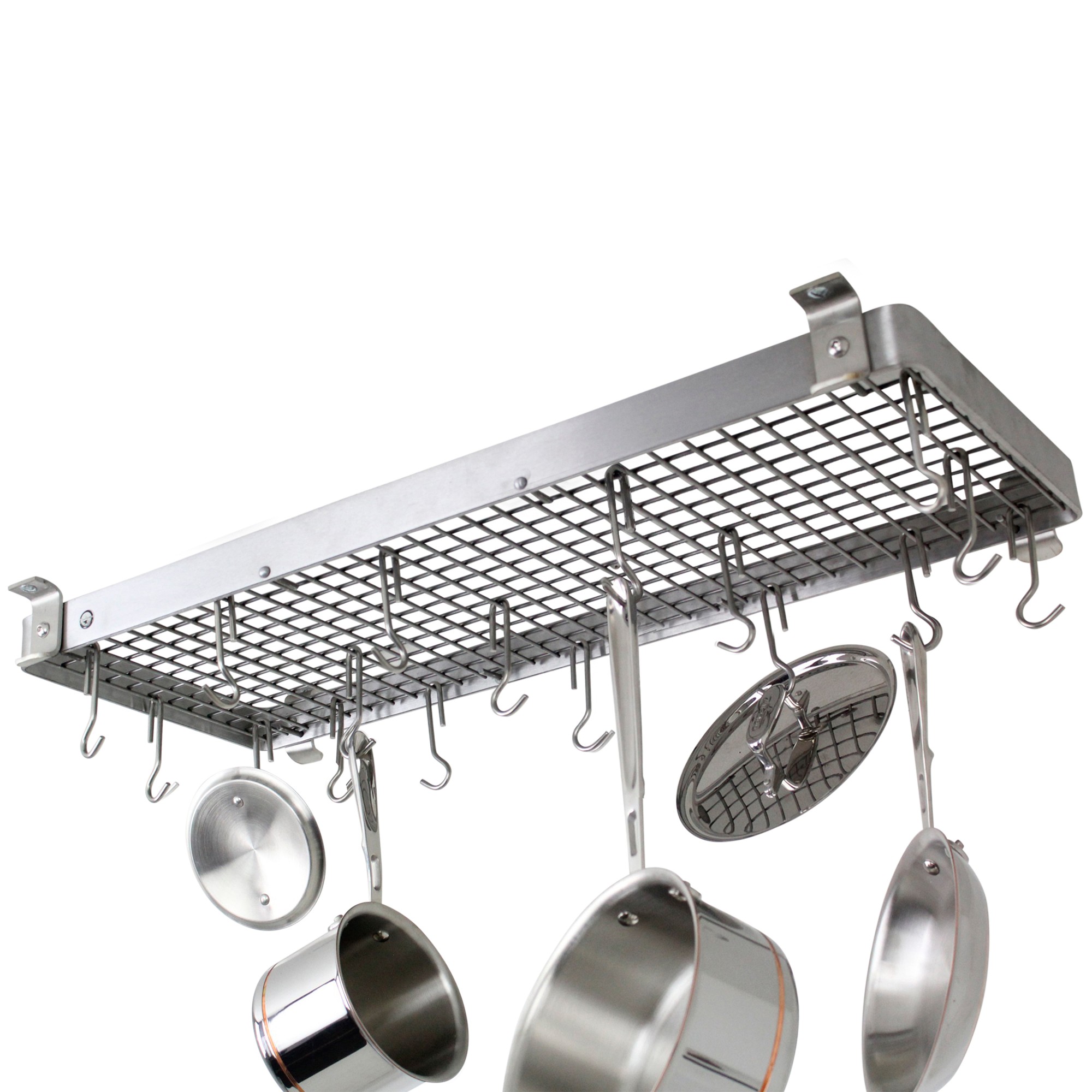 Enclume Flush-Mounted Rectangular Ceiling Pot Rack
