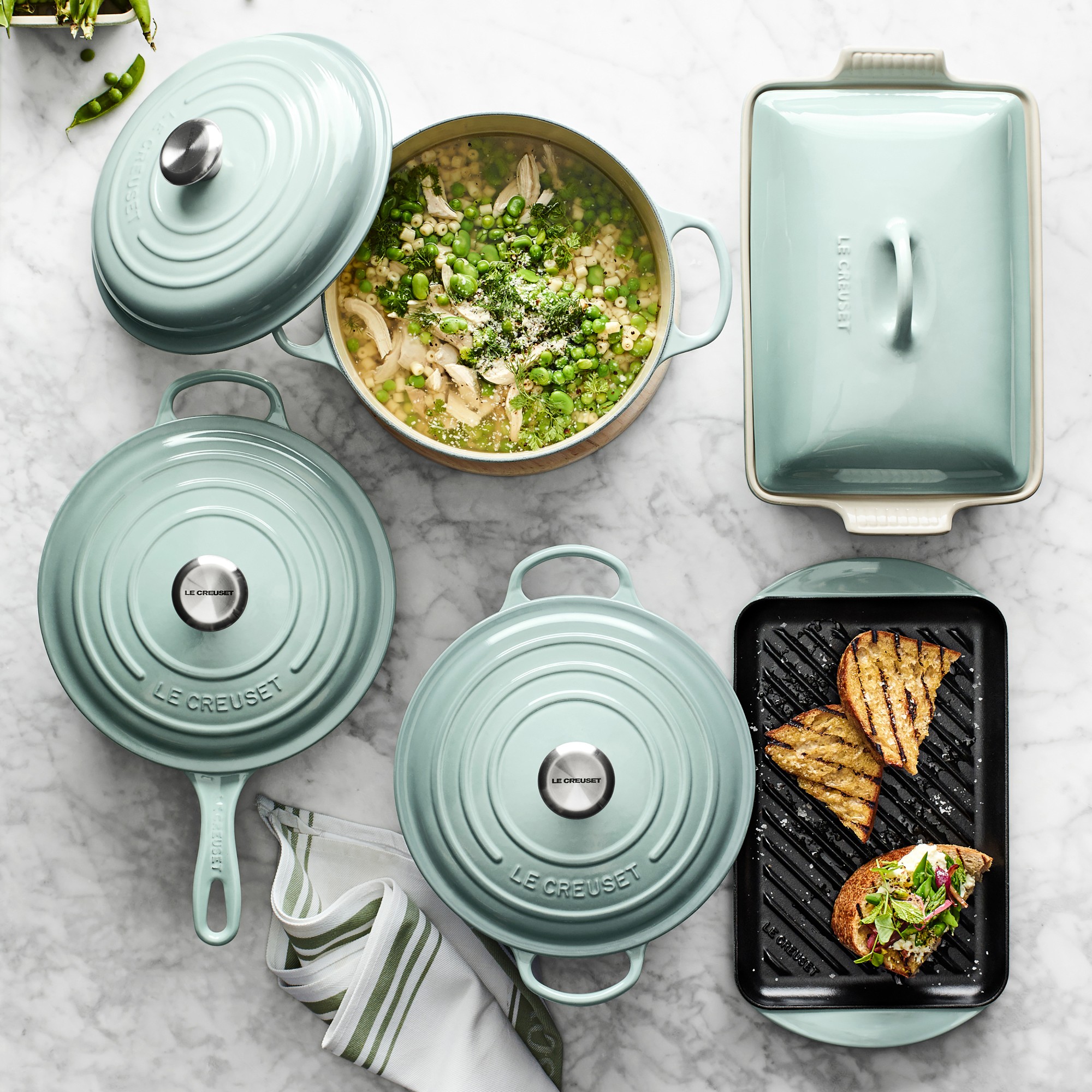 Le Creuset Enameled Cast Iron Cassadou Sauté Pan, 3 3/4-Qt.