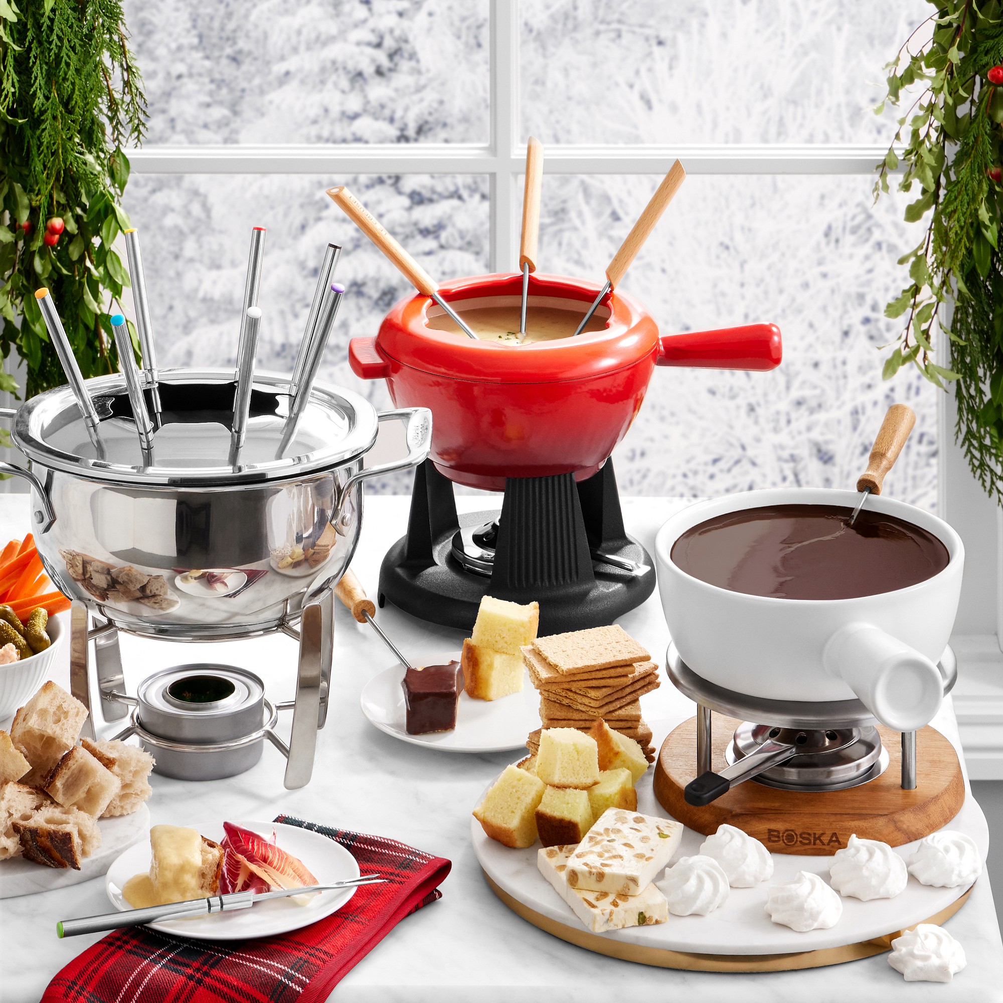 All-Clad Cast-Aluminum Fondue Pot, 3 1/2-Qt.