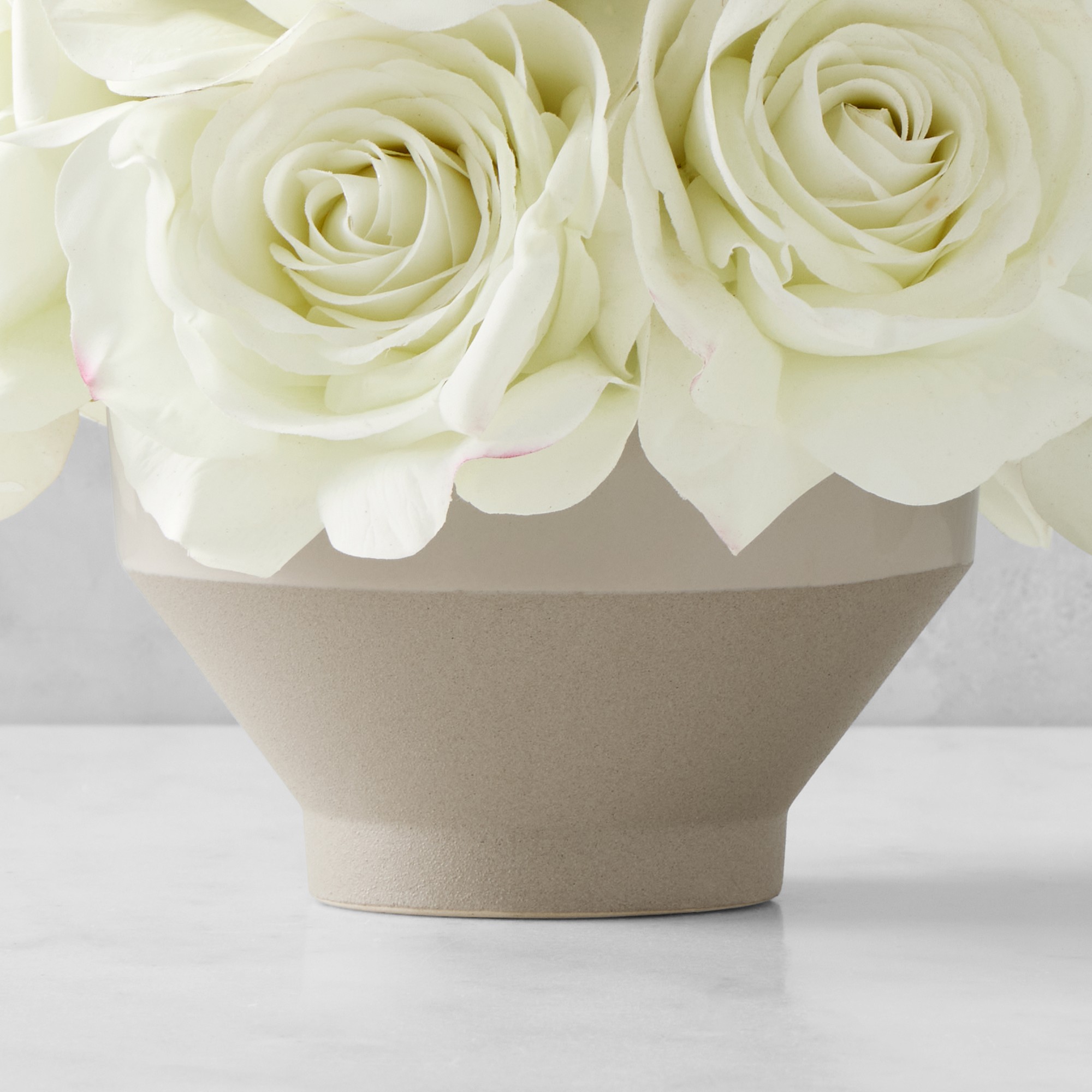 Jeff Leatham x Williams Sonoma Real Touch Faux Roses in Tapered Bowl
