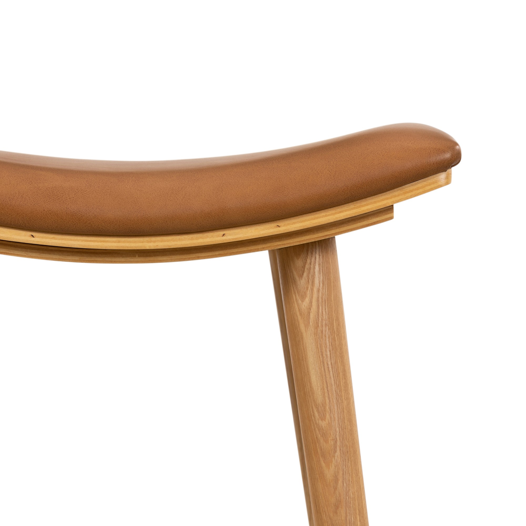 Andalusia Upholstered Saddle Backless Stool