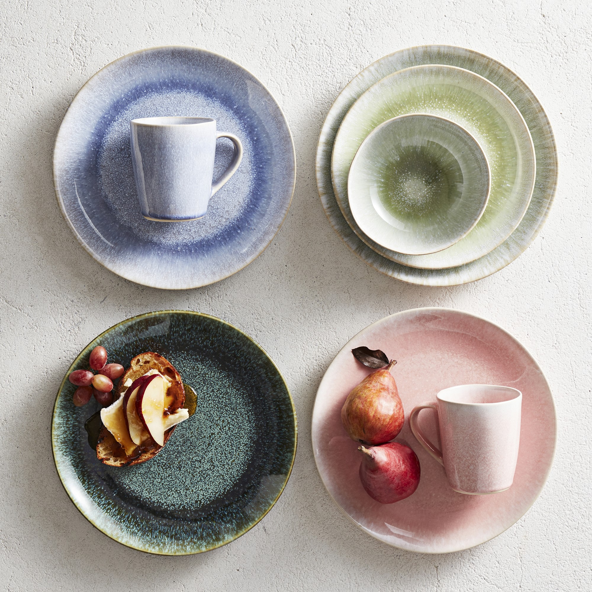 Cyprus Reactive Glaze Cereal Bowls