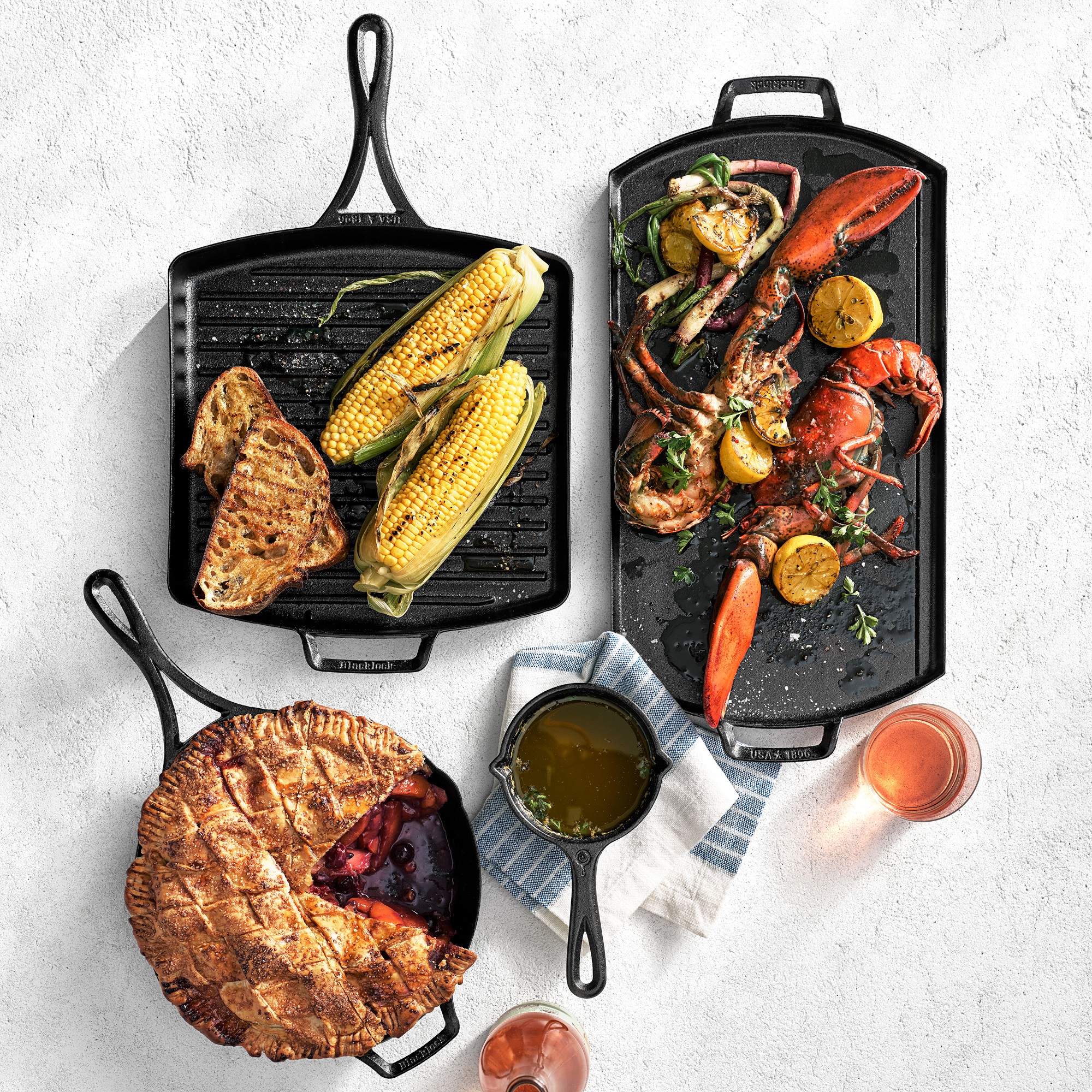 Lodge Blacklock Triple Seasoned Cast Iron Double Burner Griddle