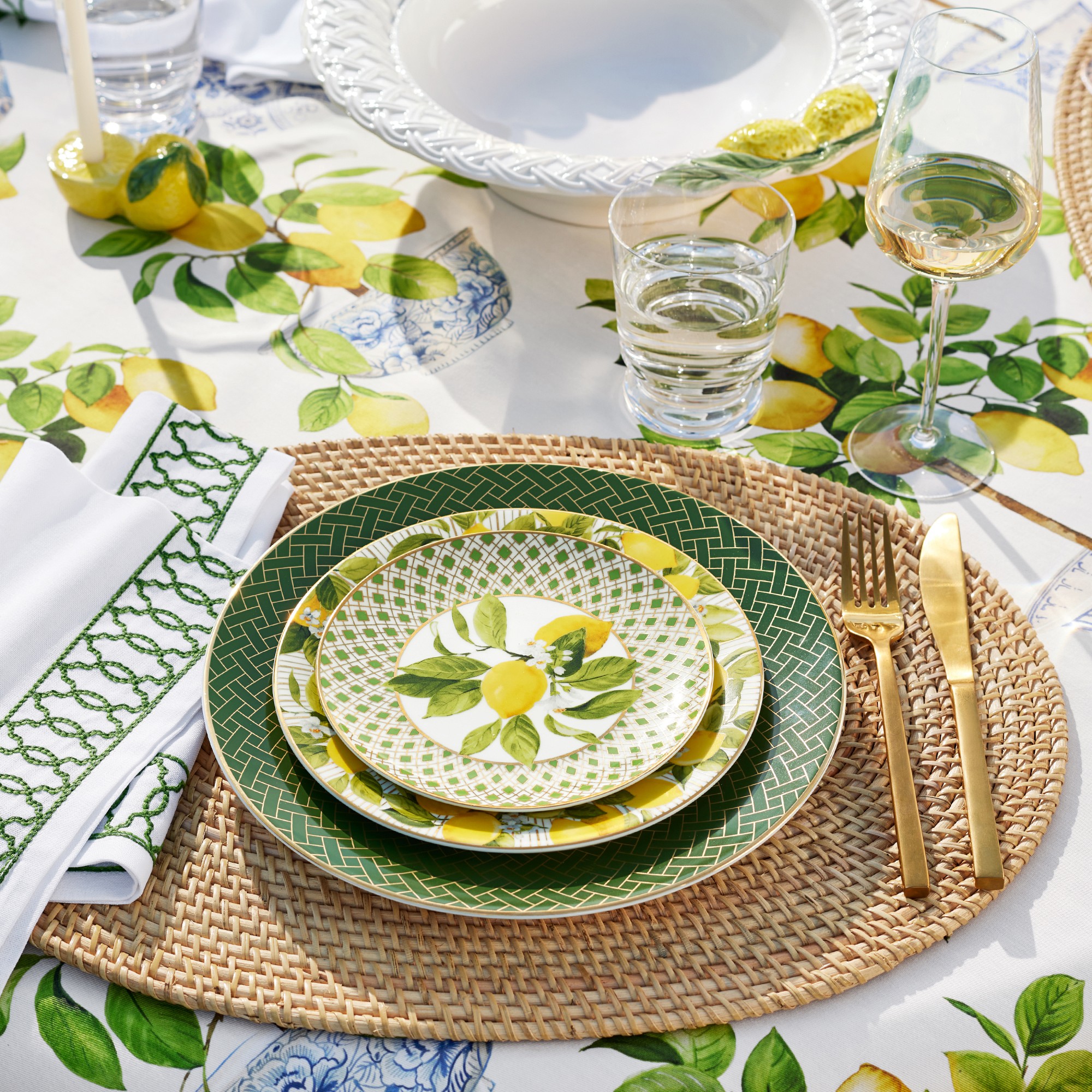 Garden Lattice 12-Piece Dinnerware Set