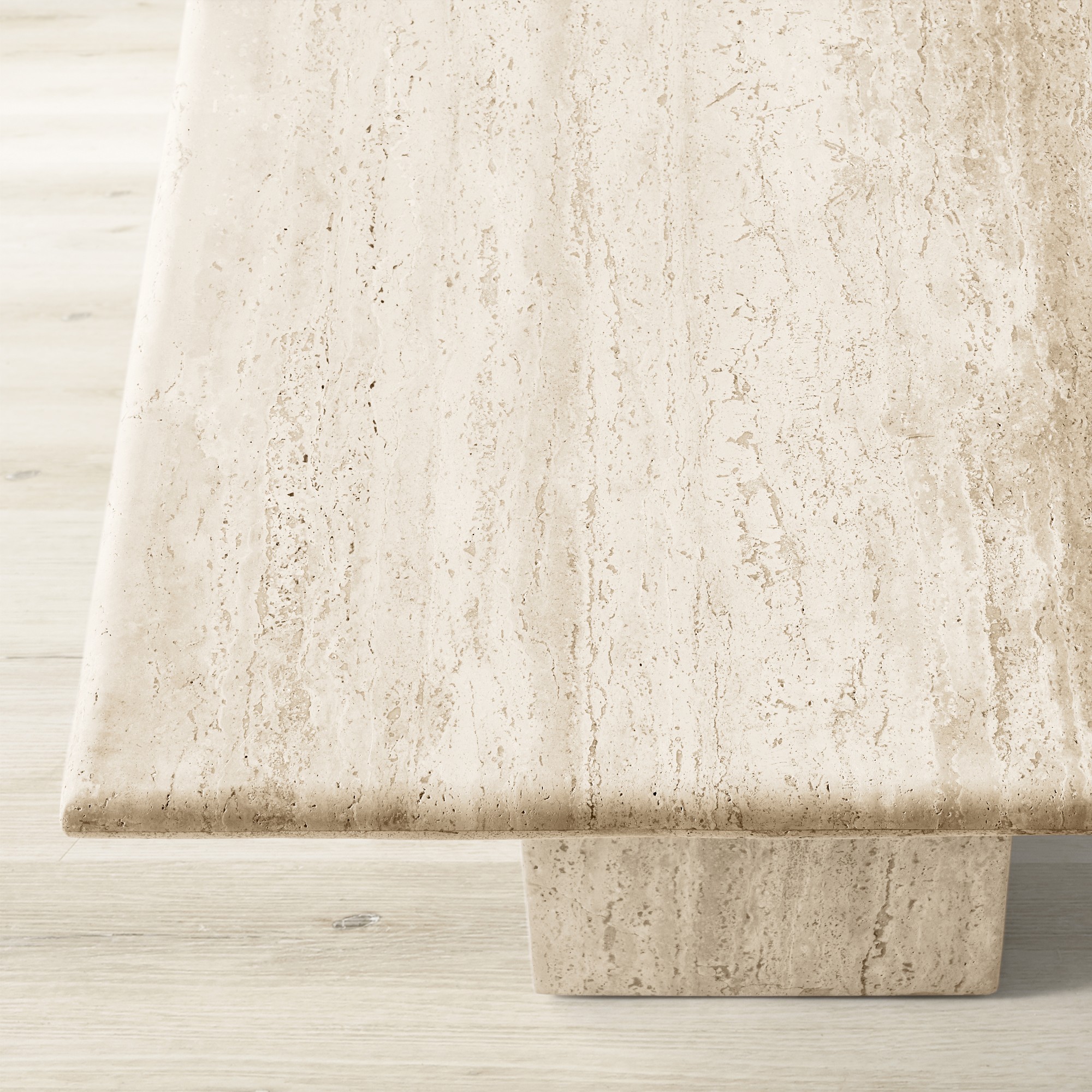 Ortega Travertine Rectangular Coffee Table (48