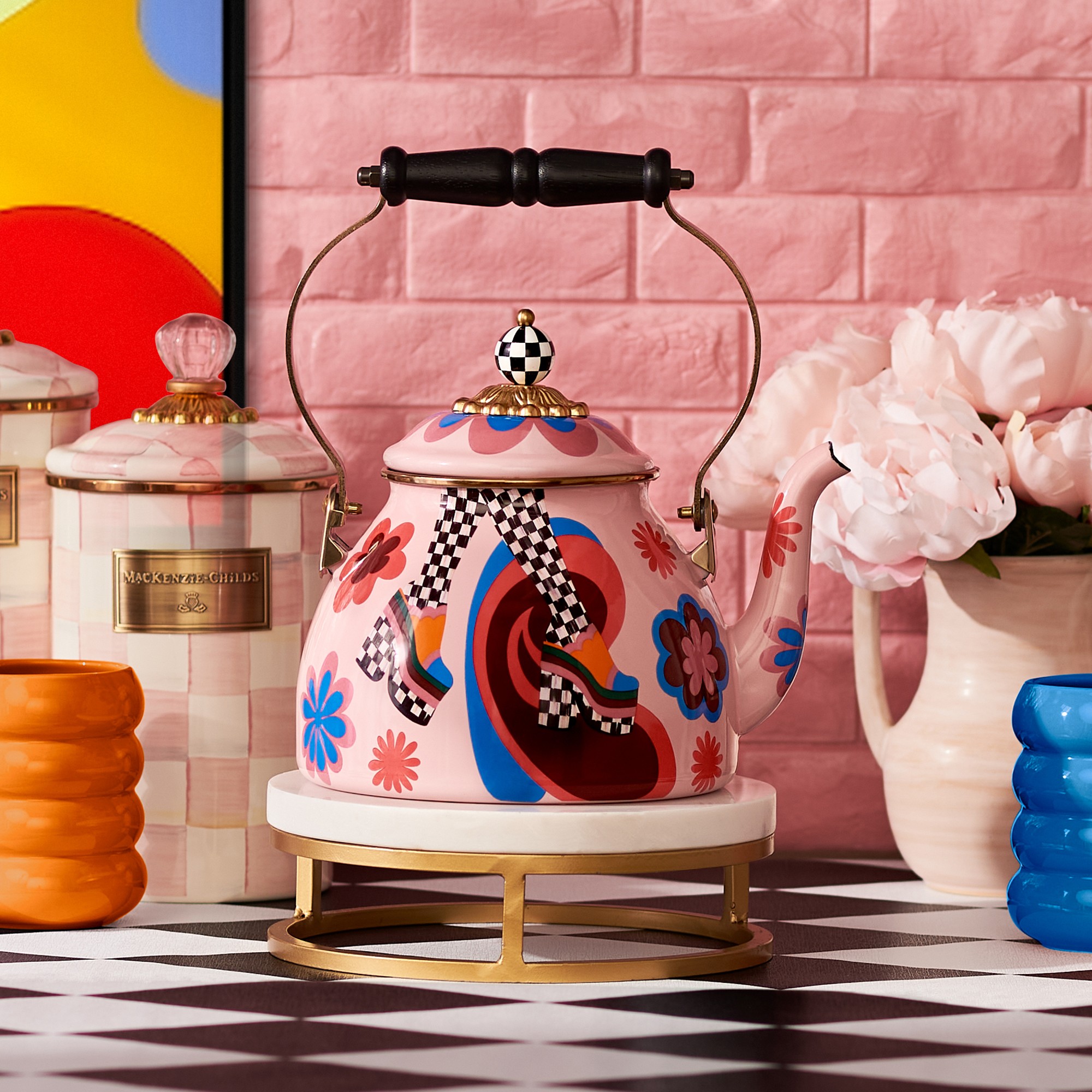 MacKenzie-Childs Go Go Tea Kettle, 2-Qt.