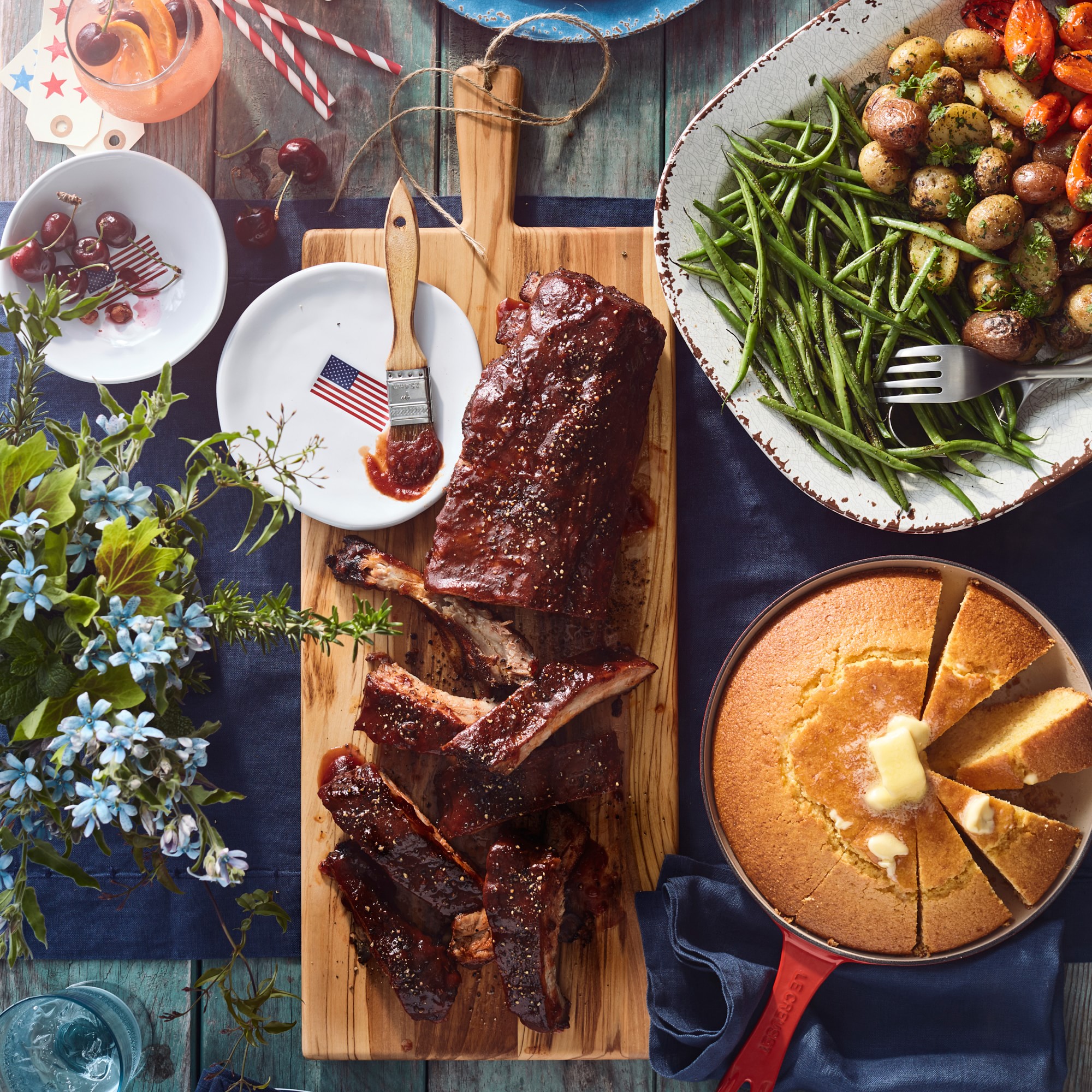 American Flag Appetizer Plates