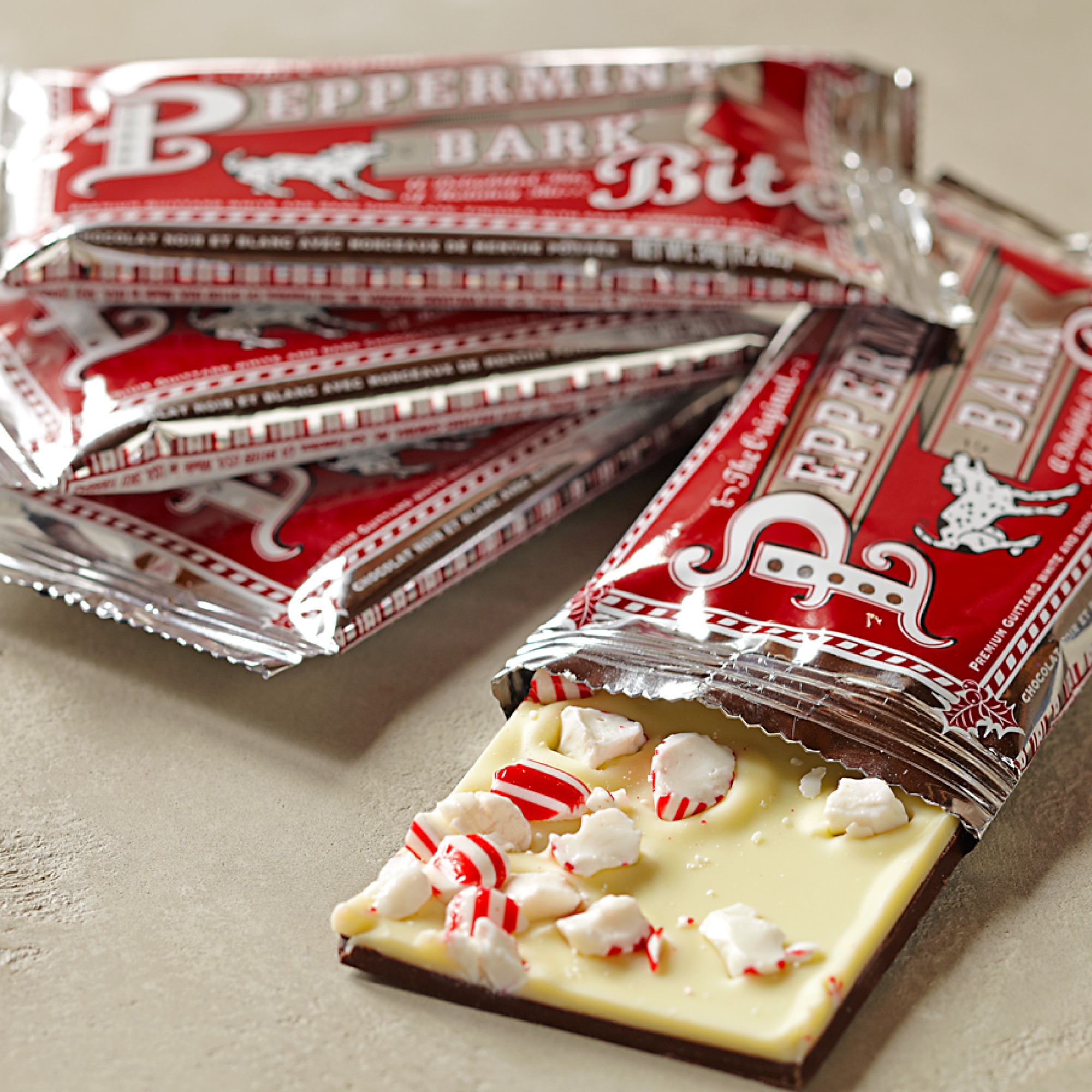 Williams Sonoma Peppermint Bark Bites, Set of 4