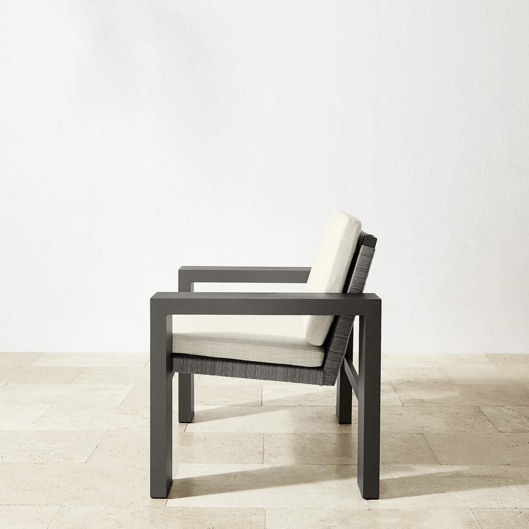 Larnaca Outdoor Slate Grey Metal x All-Weather Weave Club Chair