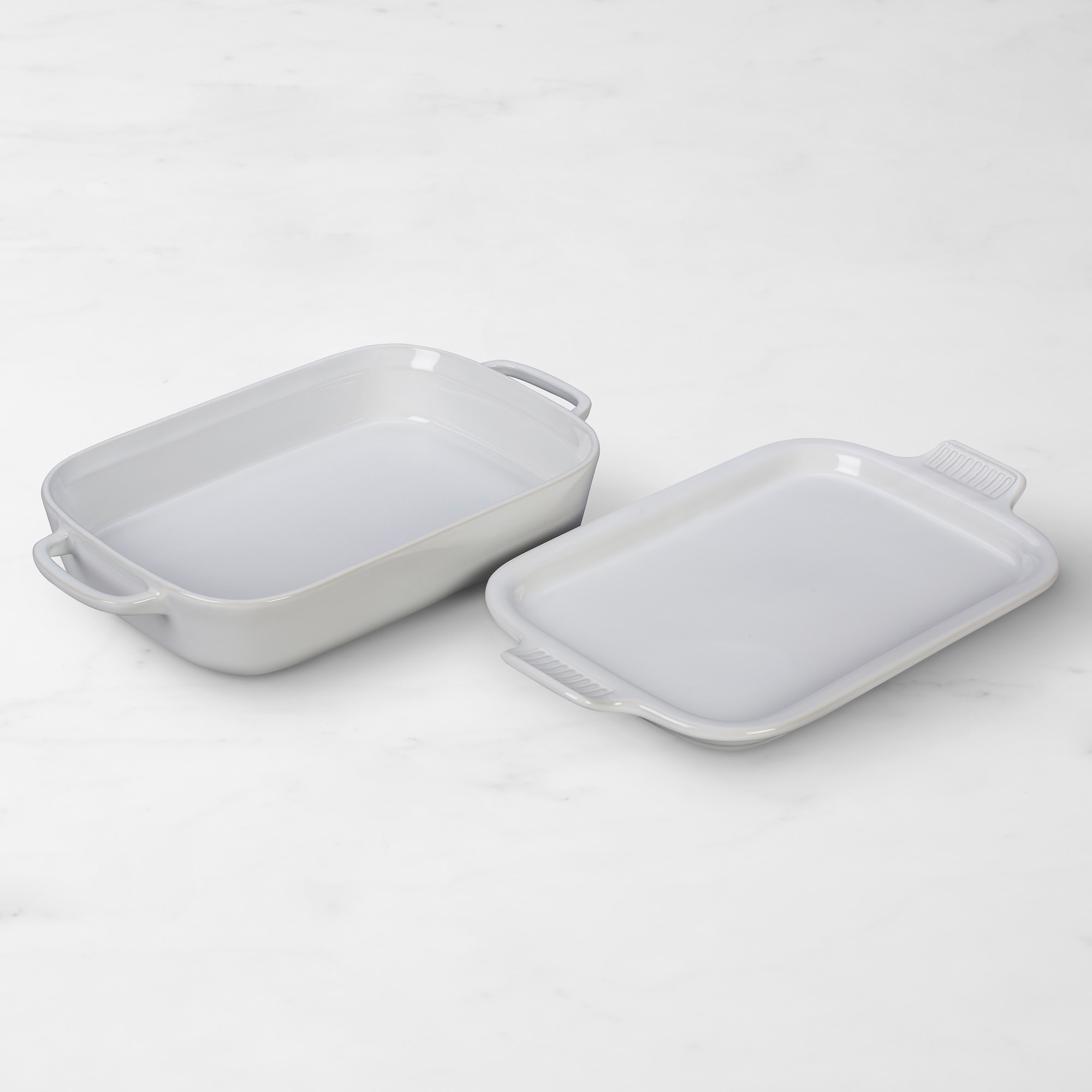 Le Creuset Stoneware Rectangular Baker with Platter Lid, 2 3/4 Qt.