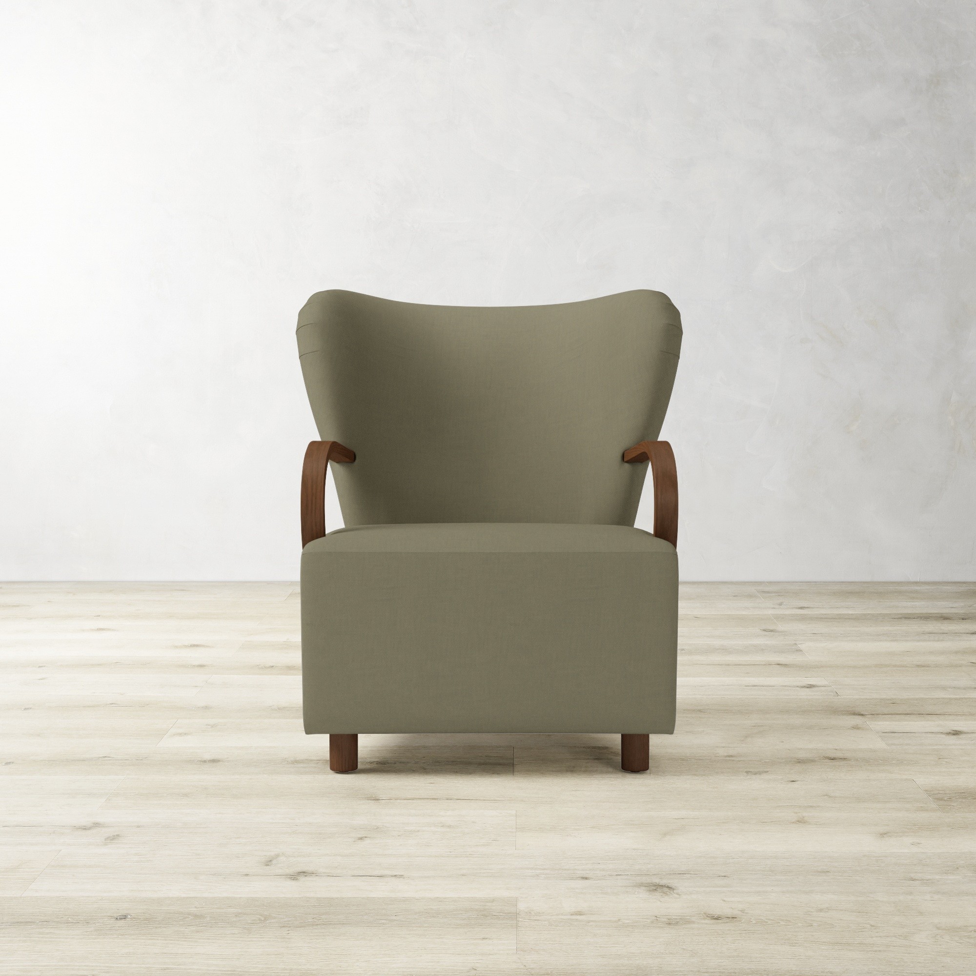 Corban Bentwood Upholstered Occasional Chair