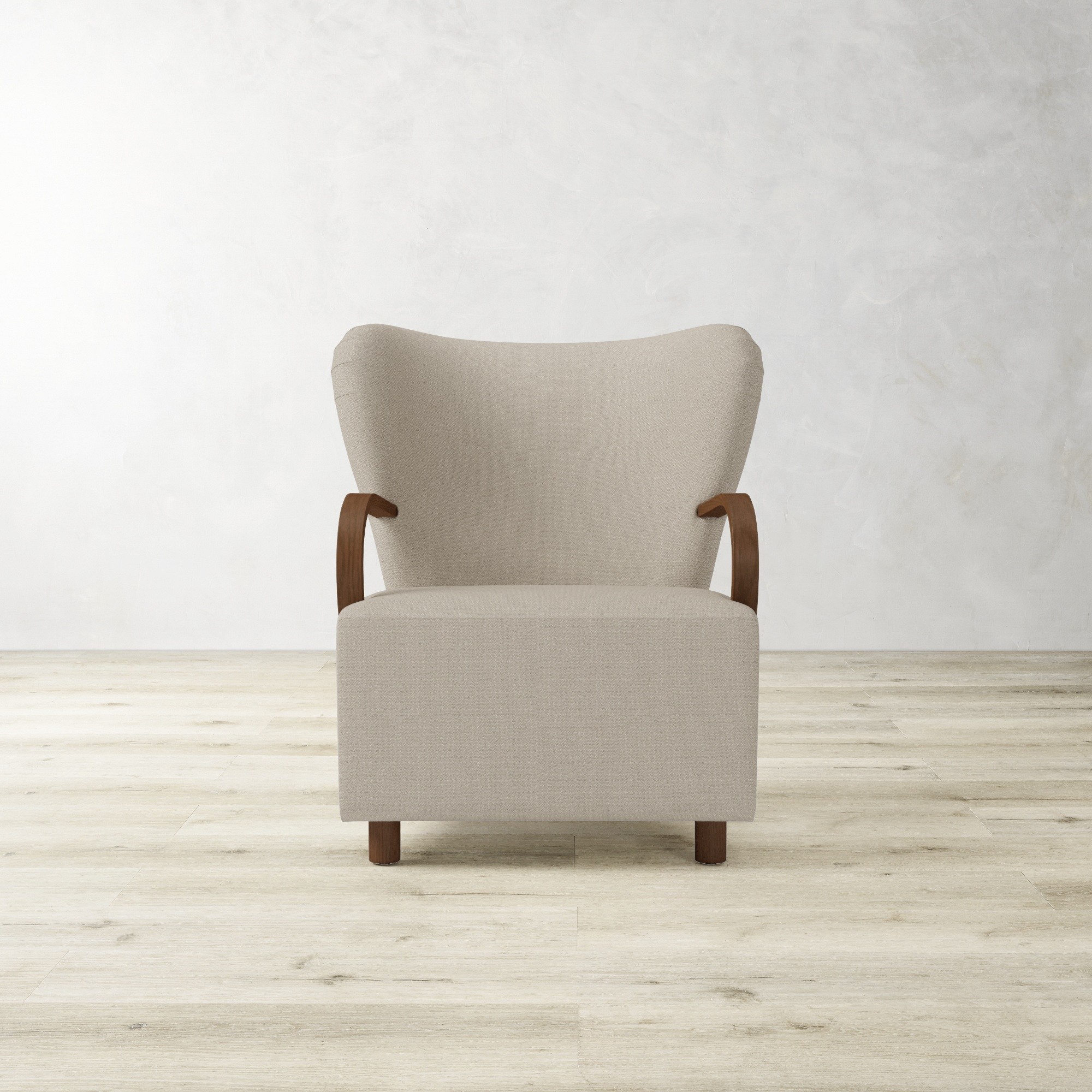 Corban Bentwood Upholstered Occasional Chair