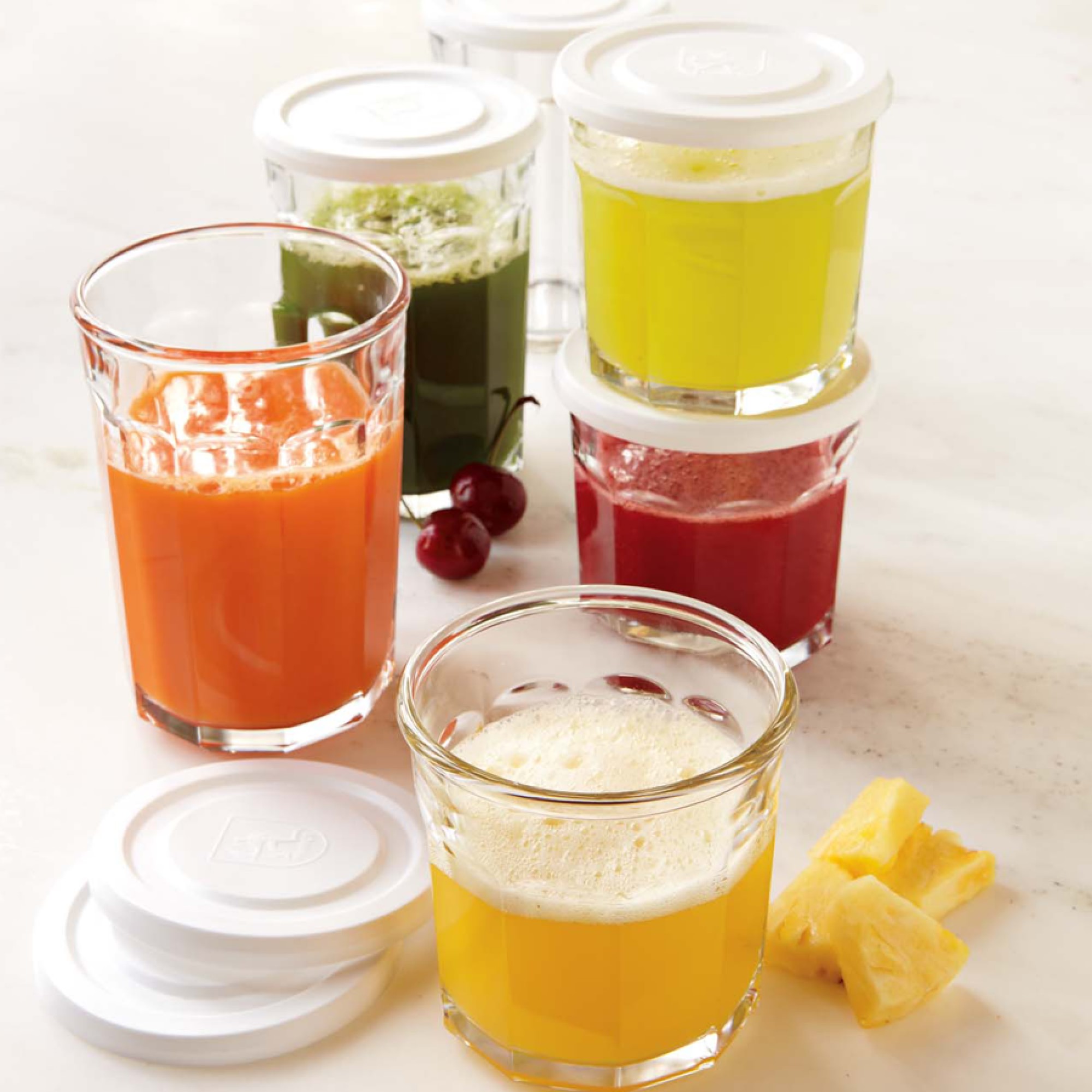 Working Glasses with Lids, Set of 4, 21 oz.