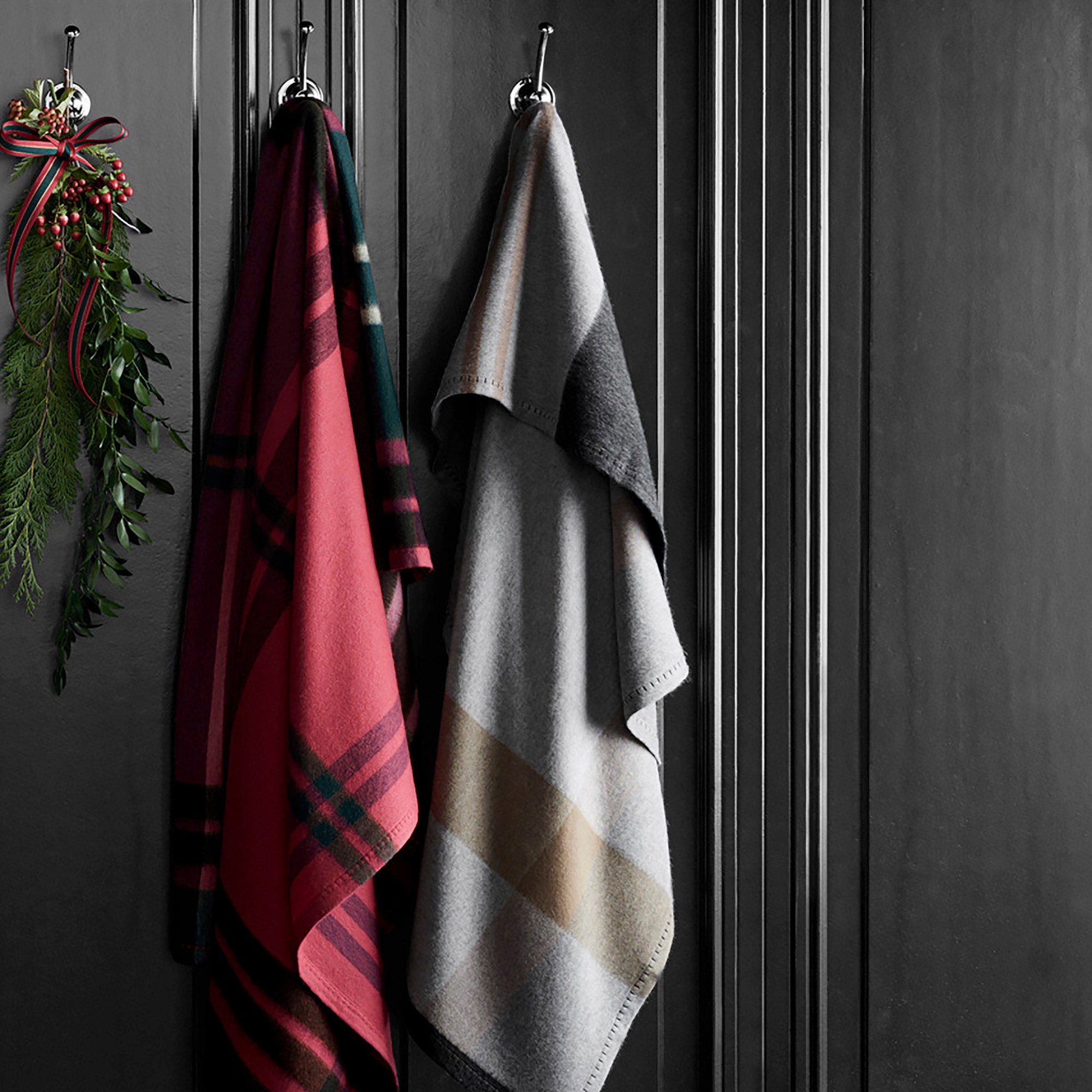 Plaid Lambswool Throw, Grayson