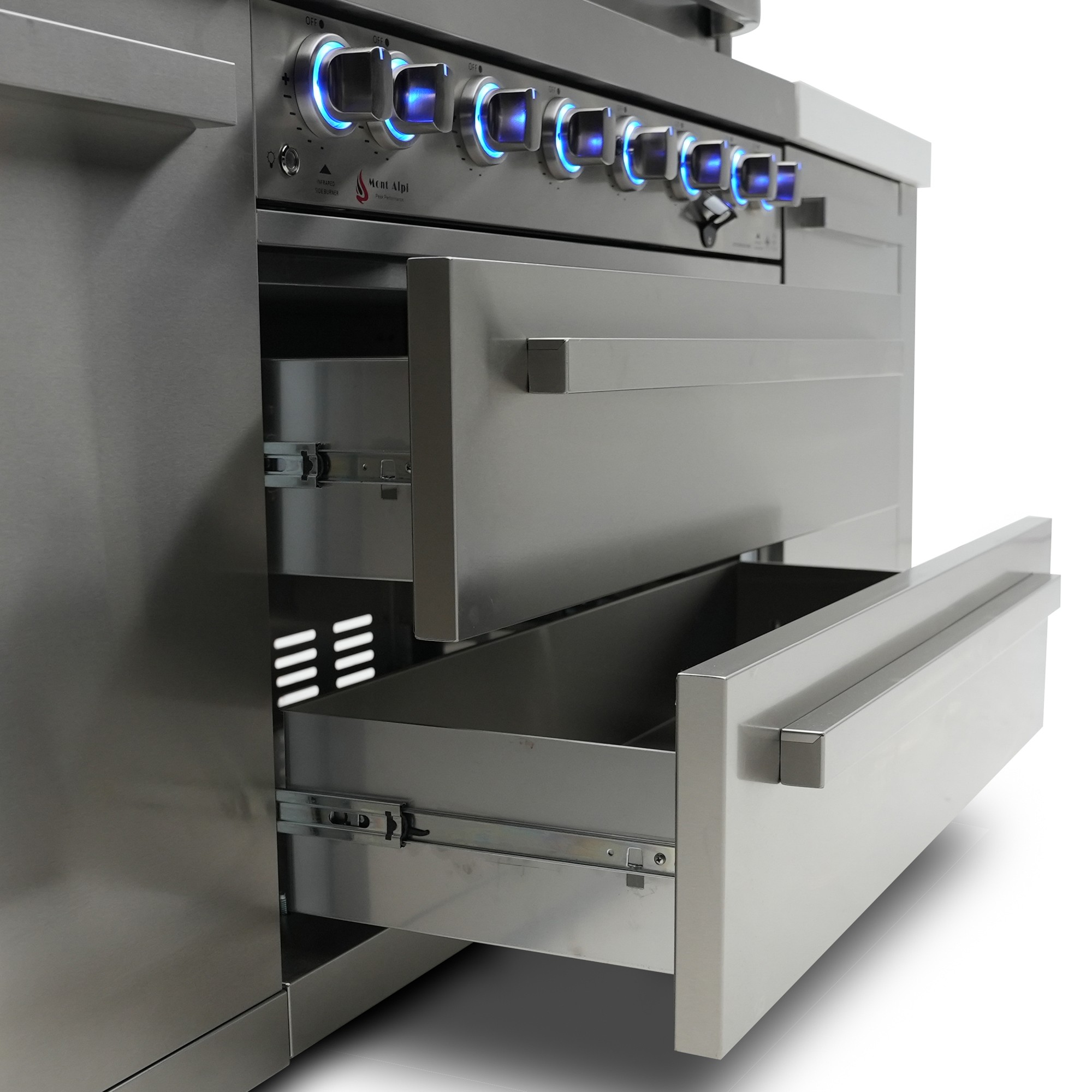 Mont Alpi 805 Deluxe Island with Fridge & Corner Cart