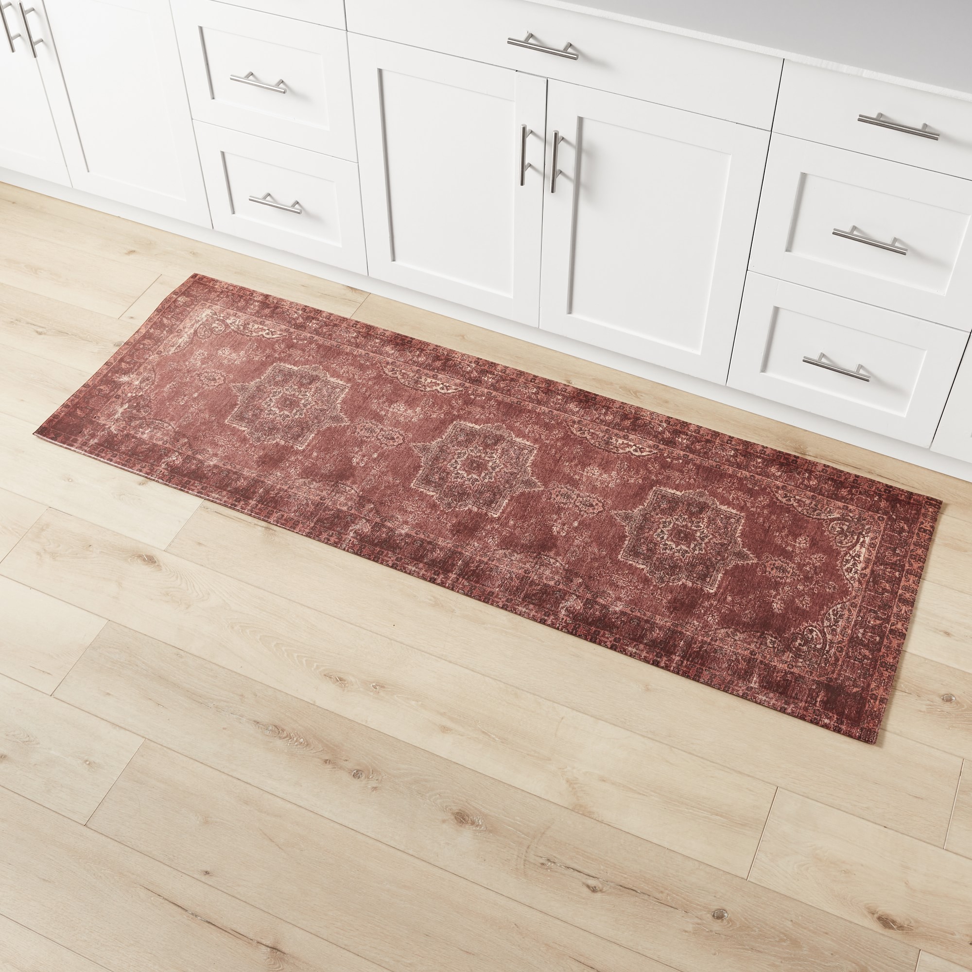 Williams Sonoma Faux Knotted Rug Comfort Mat, Red