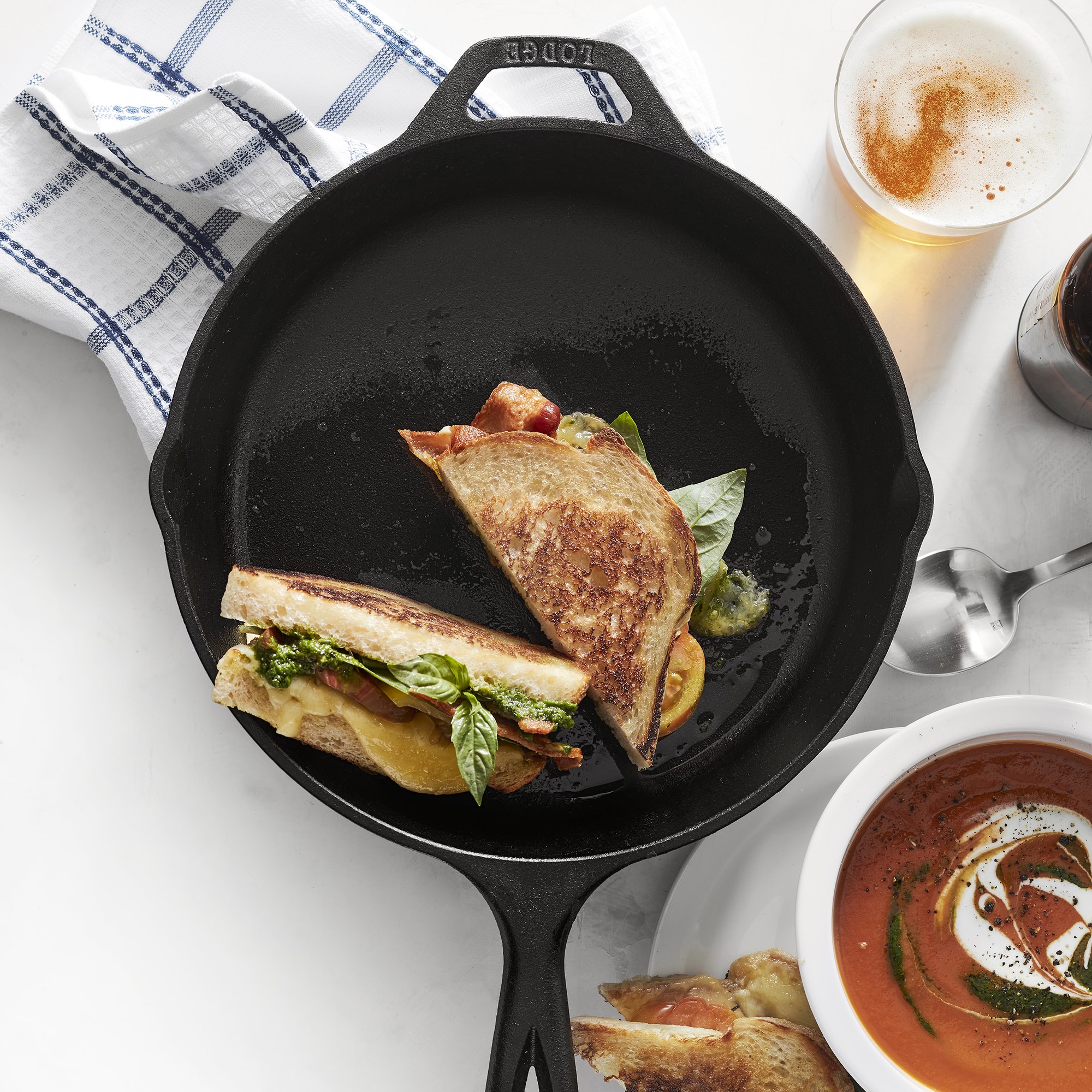 Lodge Seasoned Cast Iron Skillets, Set of 2