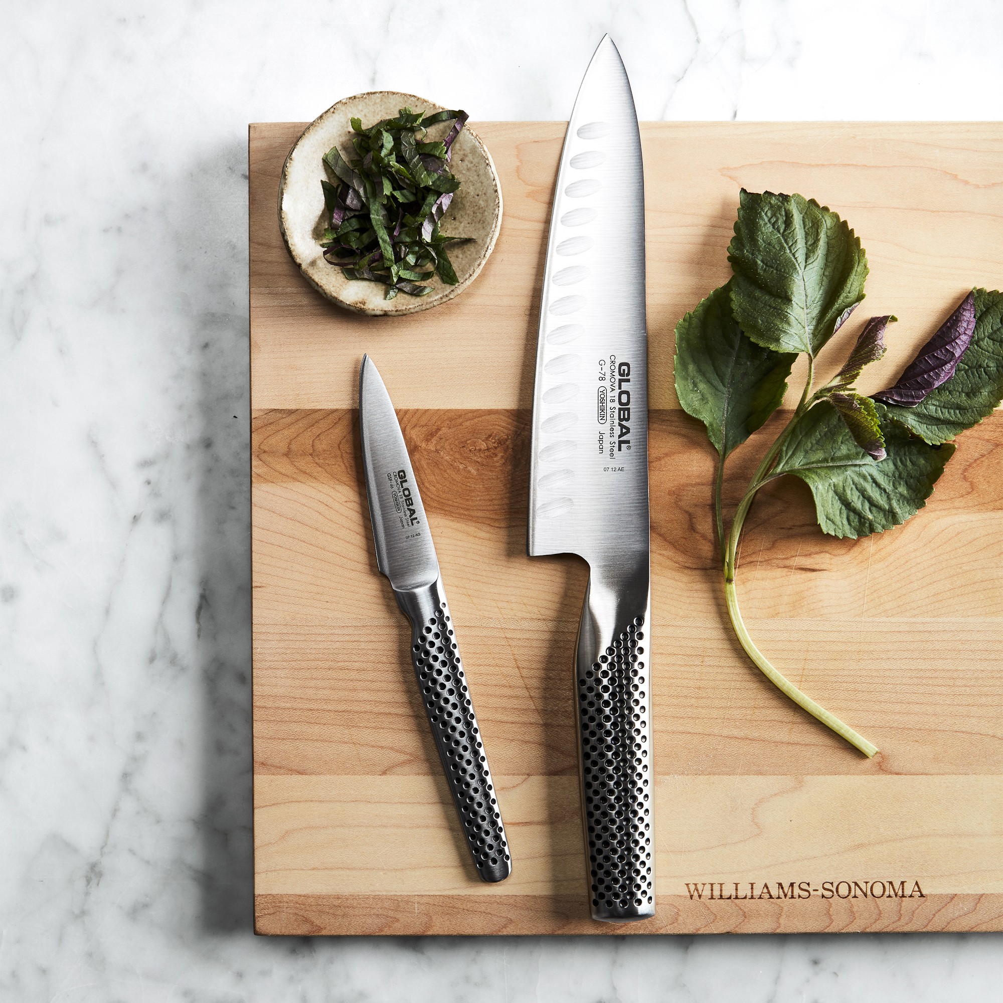 Global Classic Chef's & Paring Knives, Set of 2