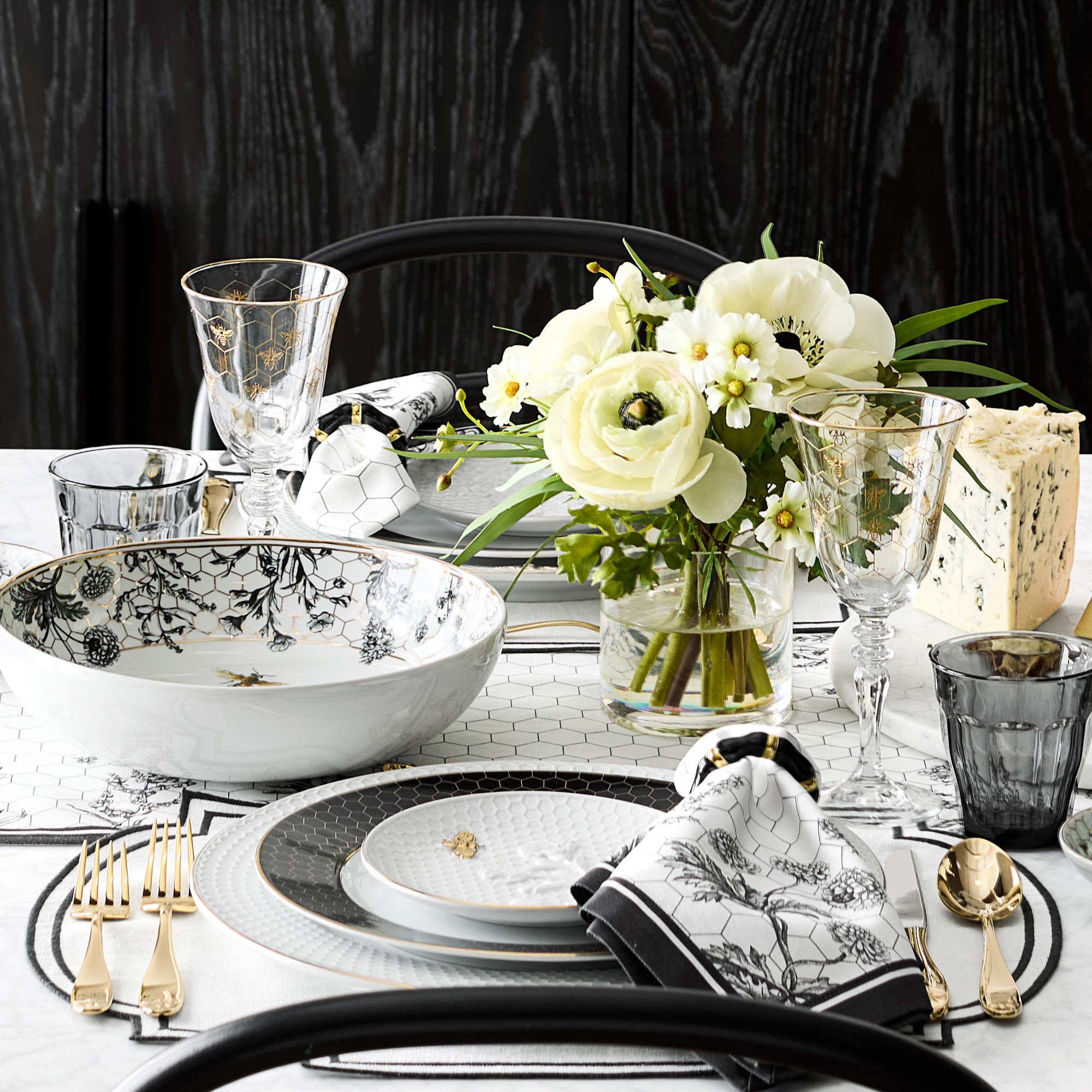 Honeycomb Embossed Appetizer Plates, Set of 4