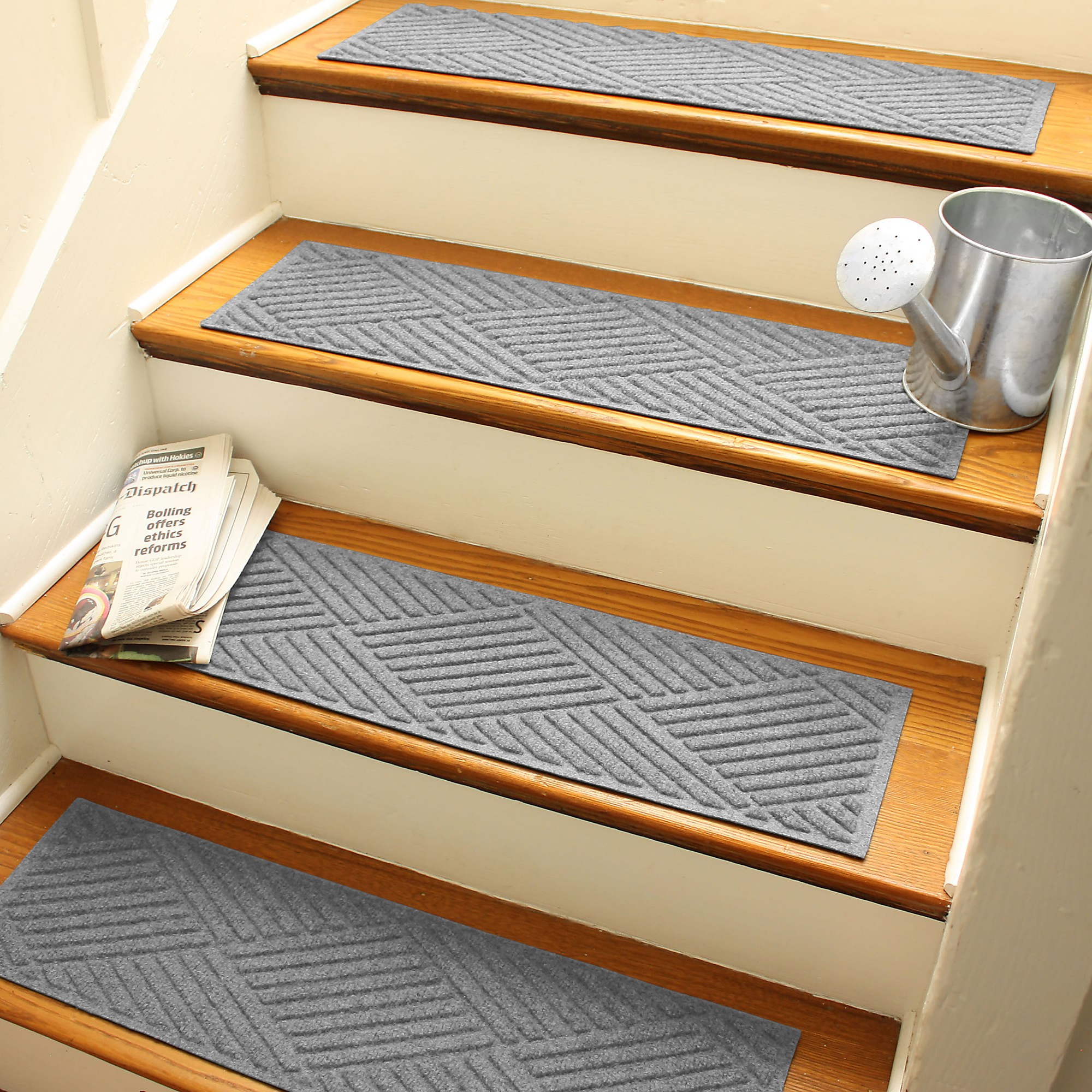Waterhog Diamonds Commercial Grade Indoor/Outdoor Stair Treads, Set of 4