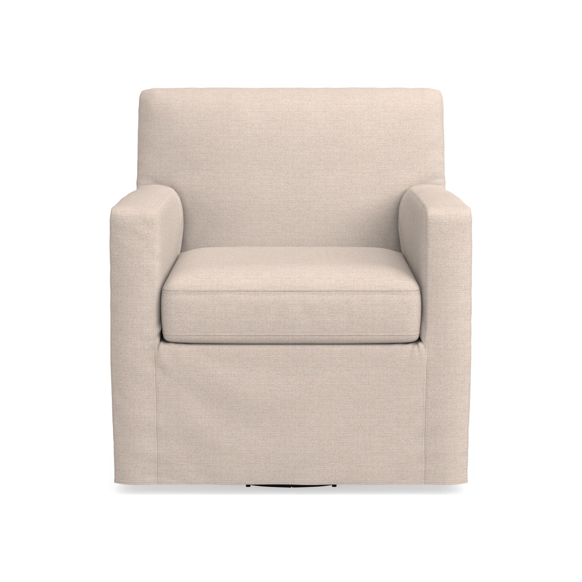 Brighton Slipcovered Swivel Armchair