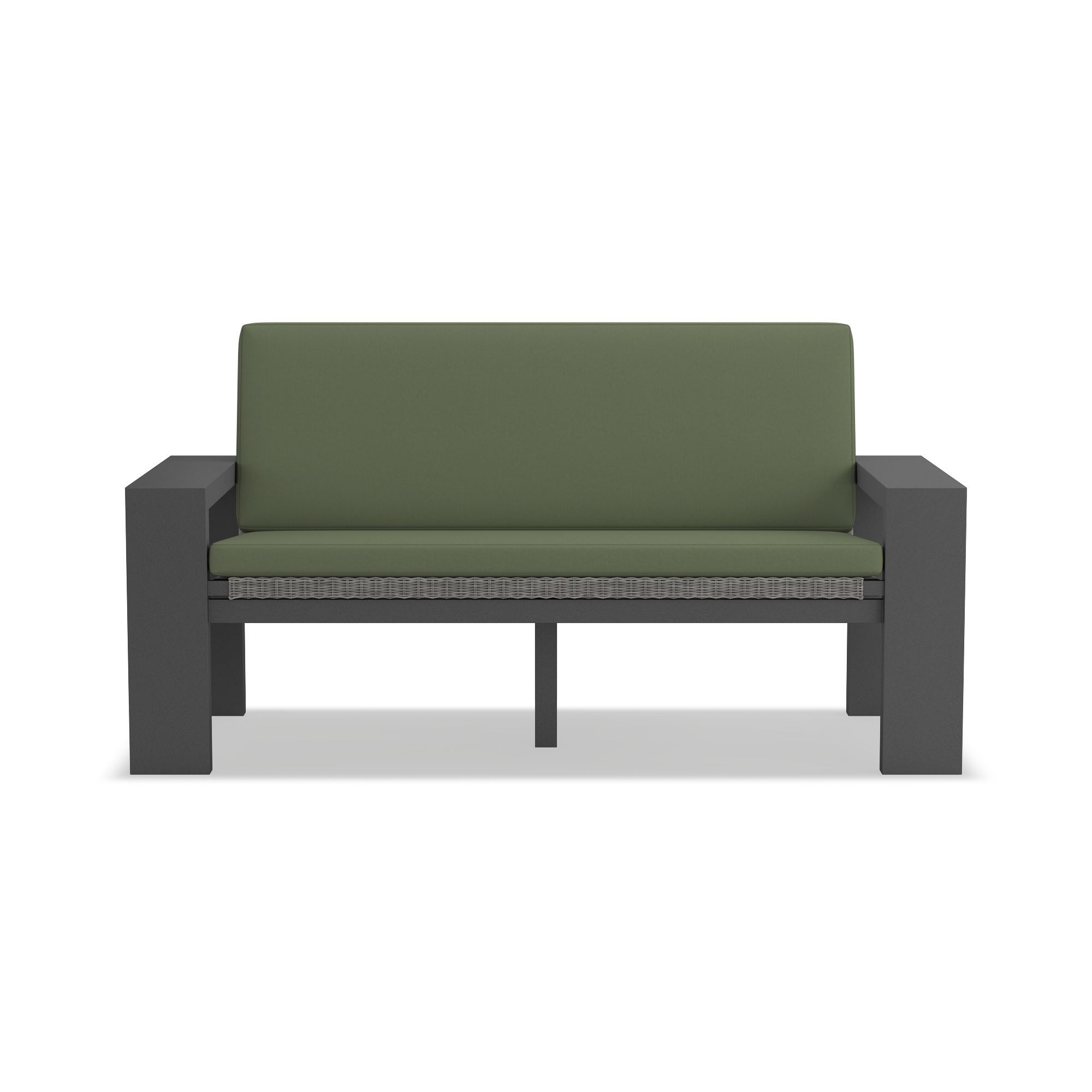 Larnaca Outdoor Metal All-Weather-Weave Loveseat Cushion
