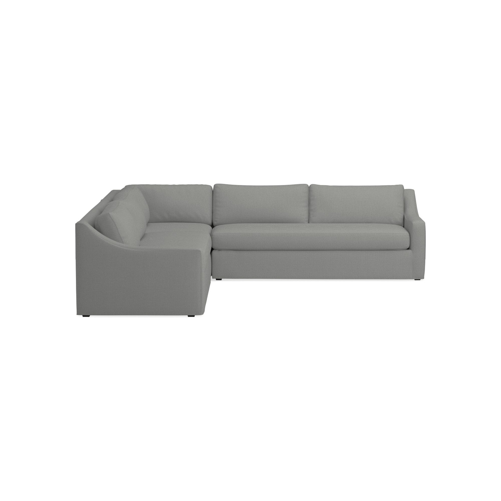 Ghent Slope Arm Slipcovered 3-Piece L-Shape Sofa (43