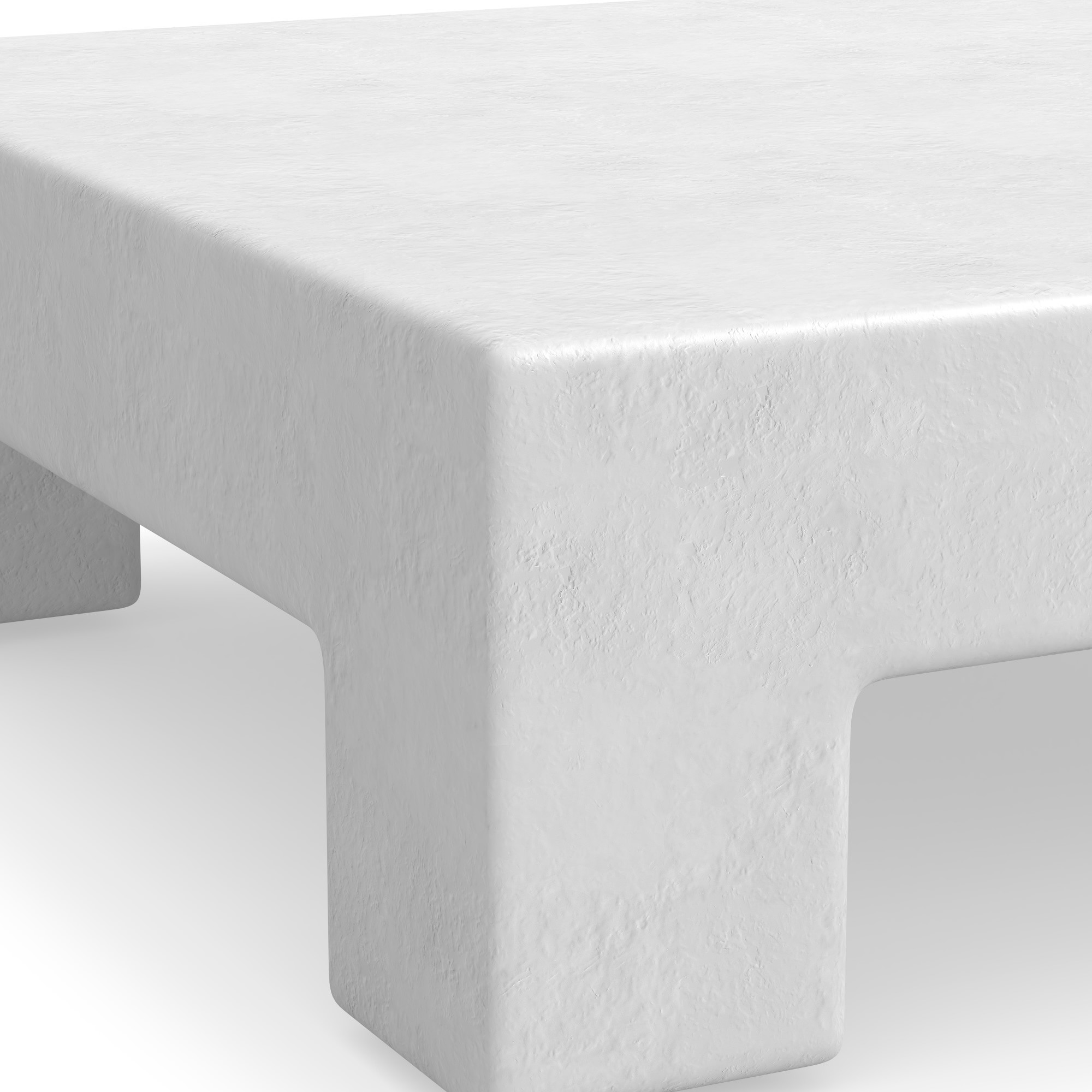 Matte White Square Coffee Table (48