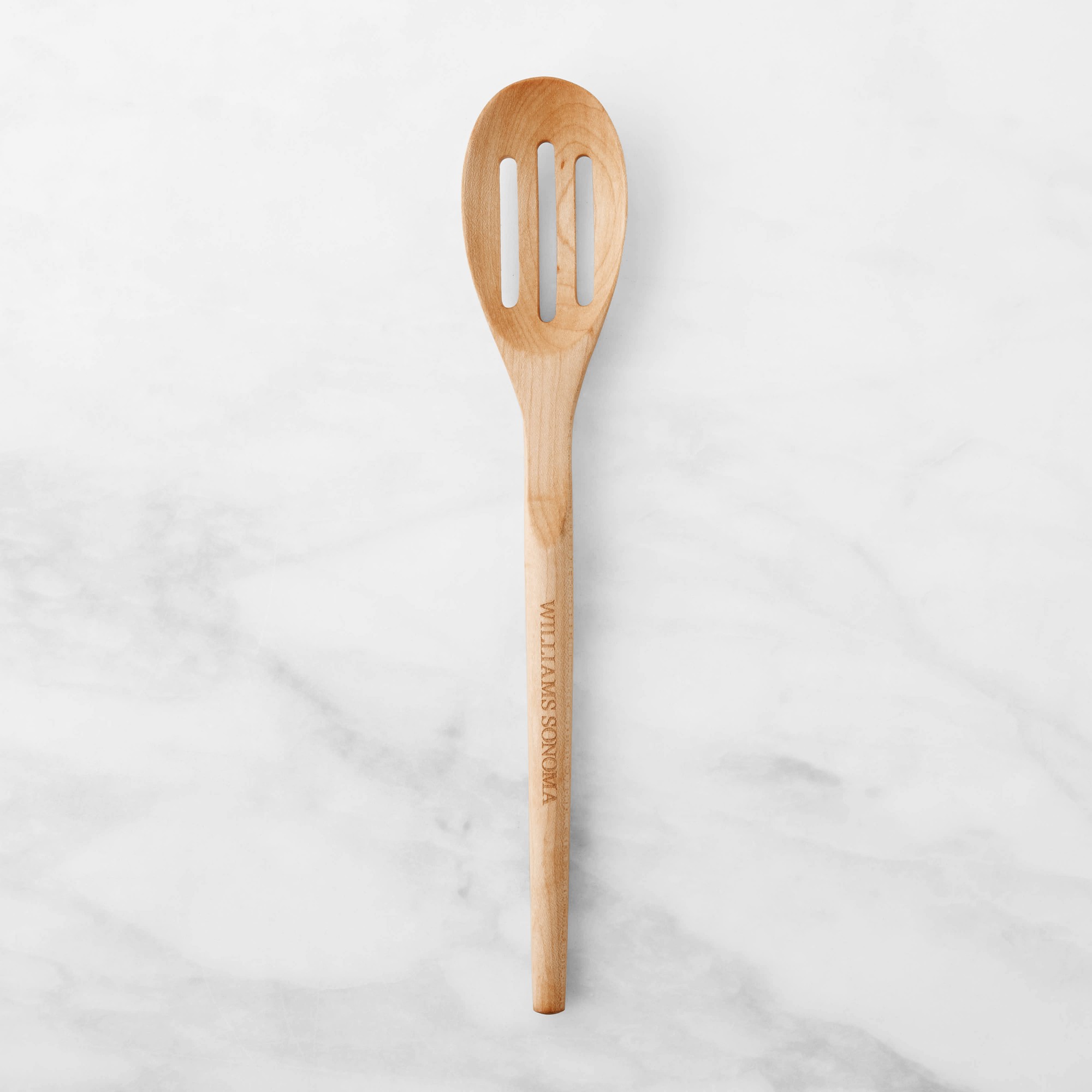 Williams Sonoma Wood Slotted Spoon, 12