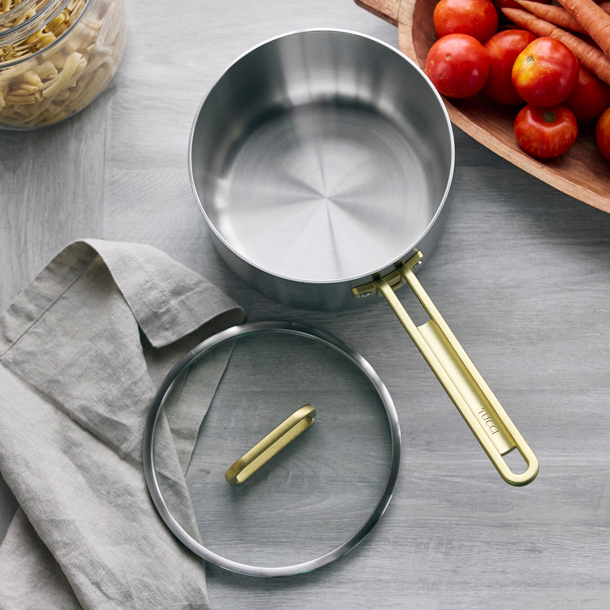 GreenPan™ Stanley Tucci™ Stainless-Steel 4-Piece Saucepan Set