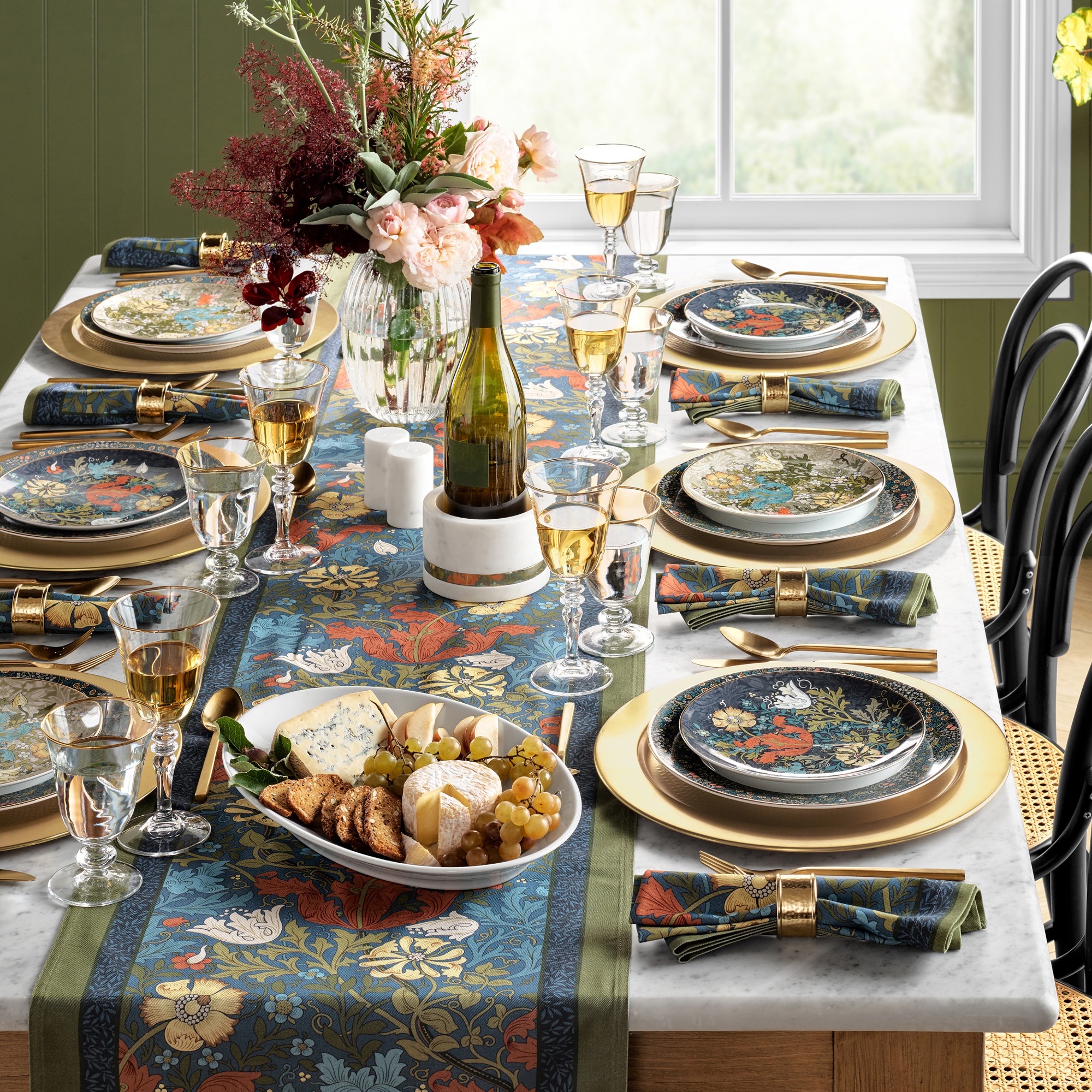 Morris & Co. x Williams Sonoma Cotswold Mixed Salad Plates, Set of 4