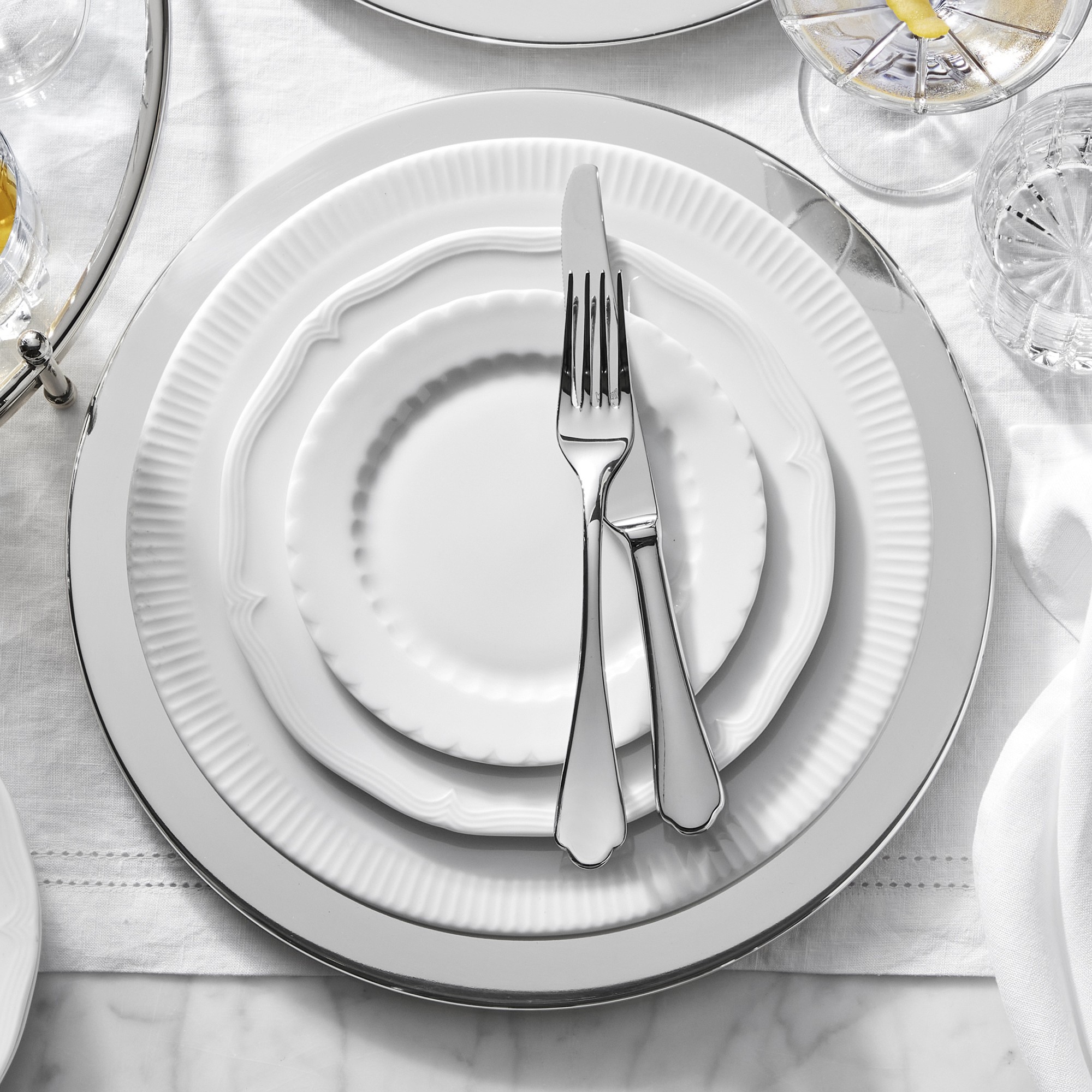 Pillivuyt Eclectique Porcelain Bread & Butter Plates, Set of 4