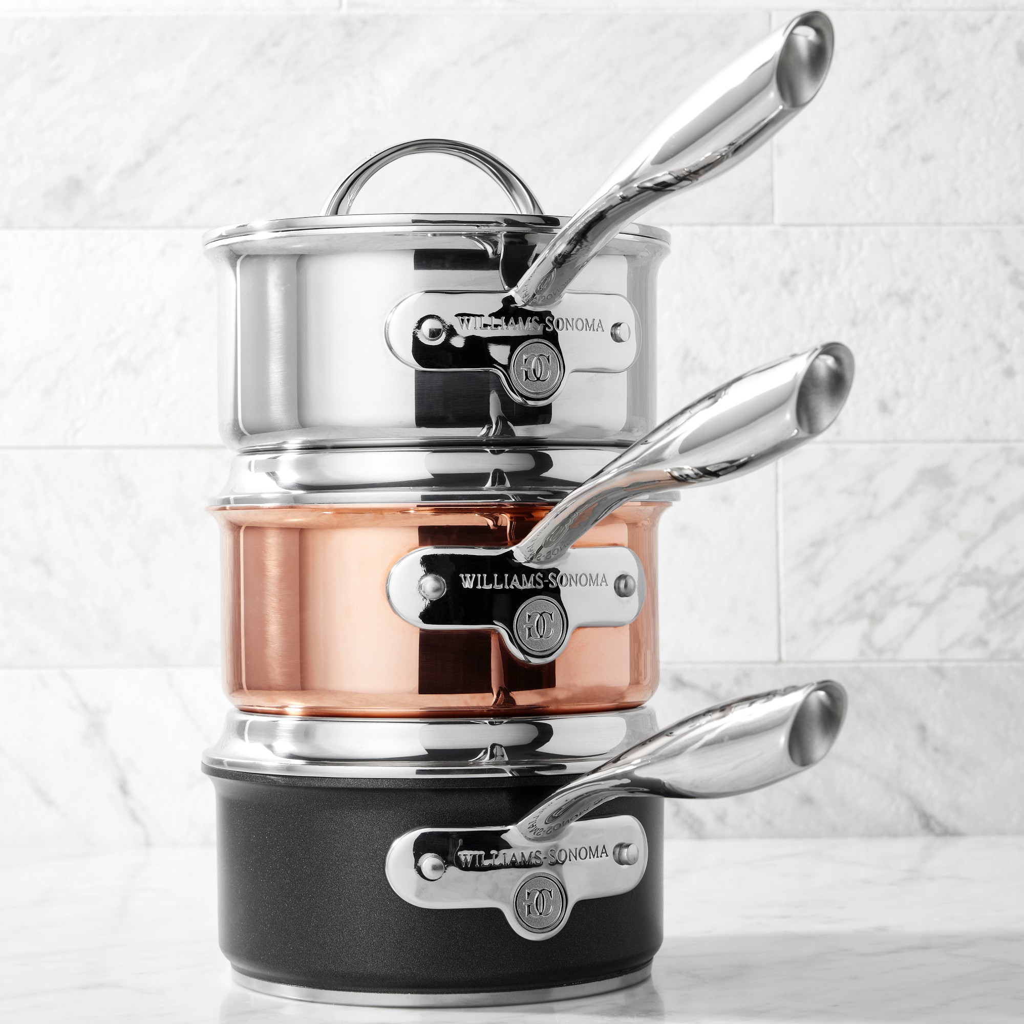 Williams Sonoma Signature Thermo-Clad™ Nonstick Covered Saucepan