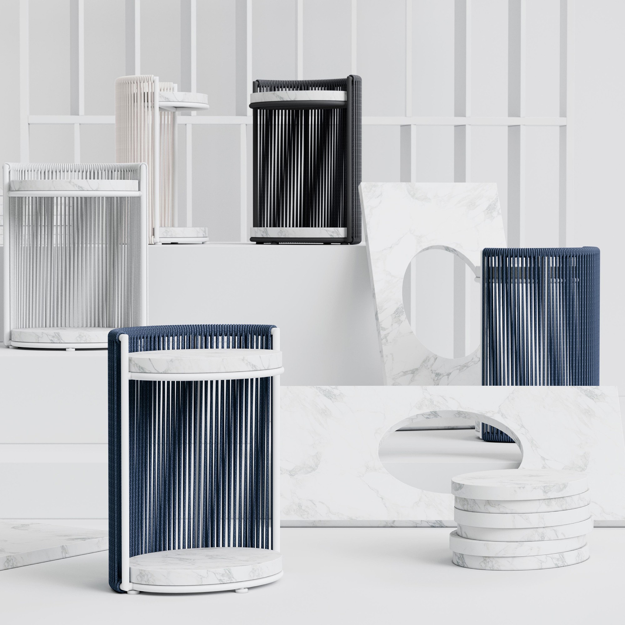 Bailey Outdoor 2-Tier Round Side Table (20