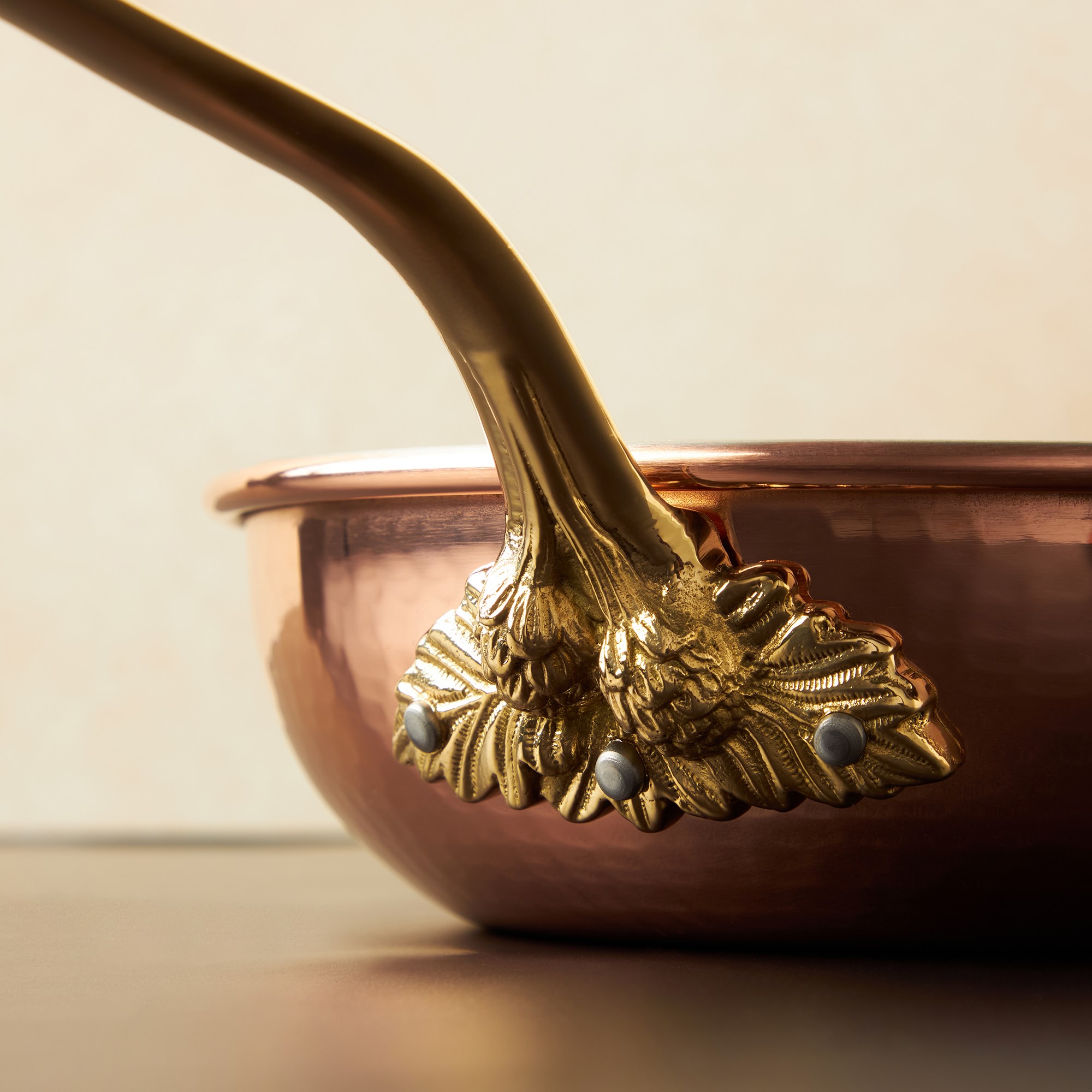 Ruffoni Historia Hammered Copper Fry Pan with Artichoke Handle, 11