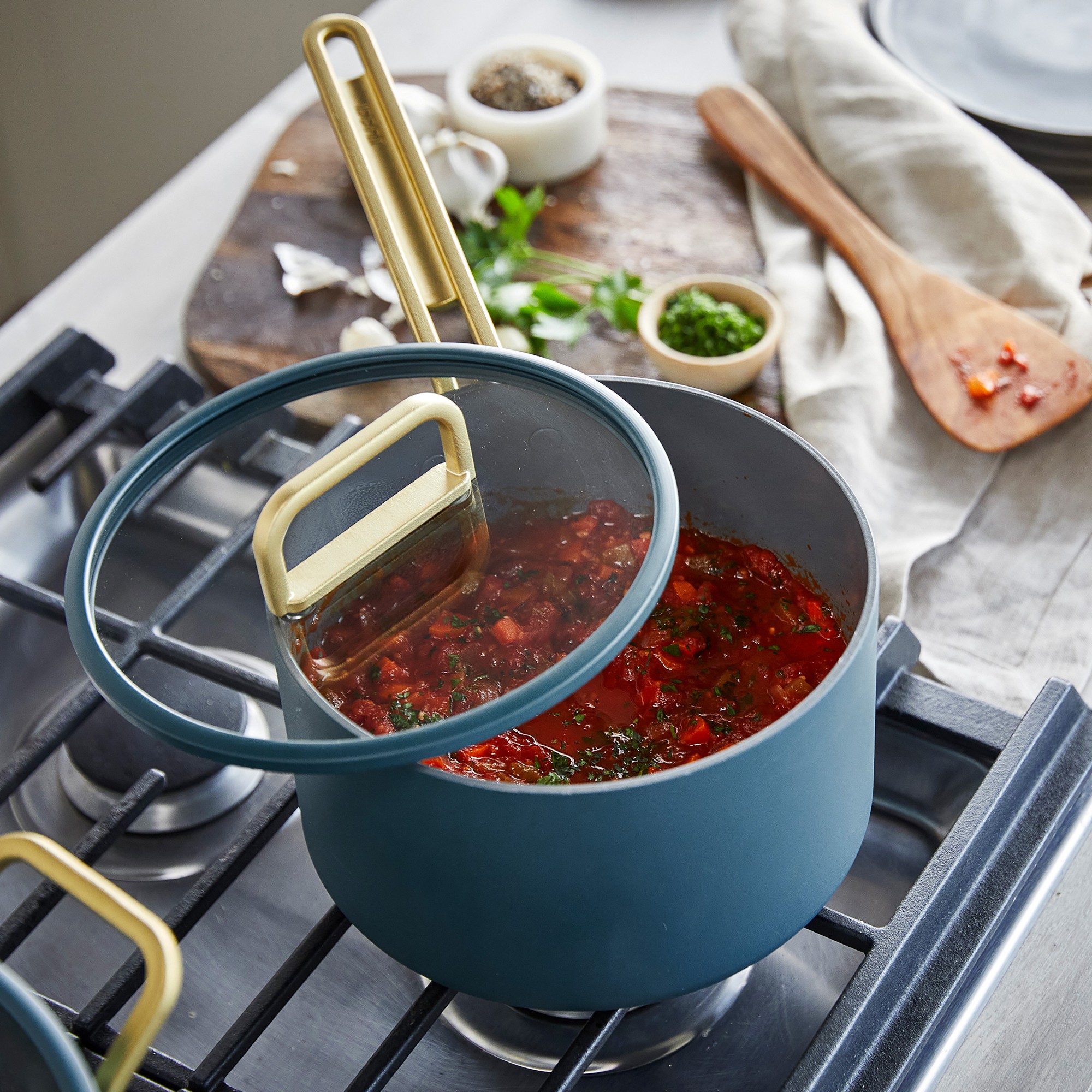 GreenPan™ Stanley Tucci™ Ceramic Nonstick 4-Piece Saucepan Set