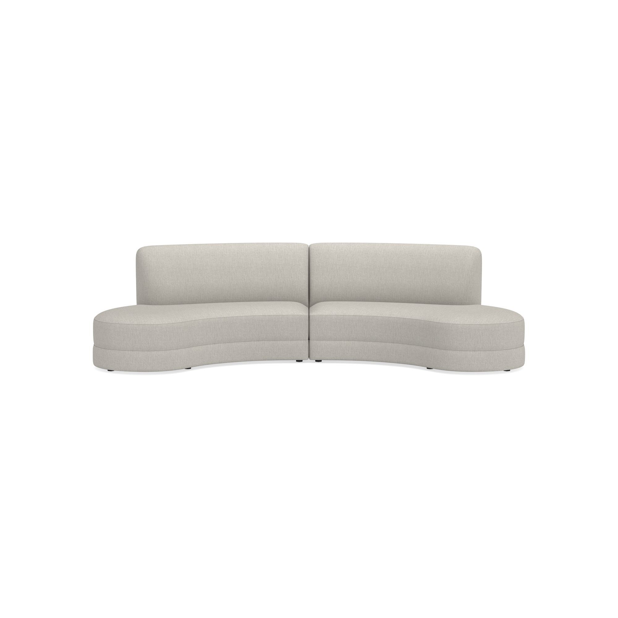 Capri 2-Piece Bumper Armless Sectional (132
